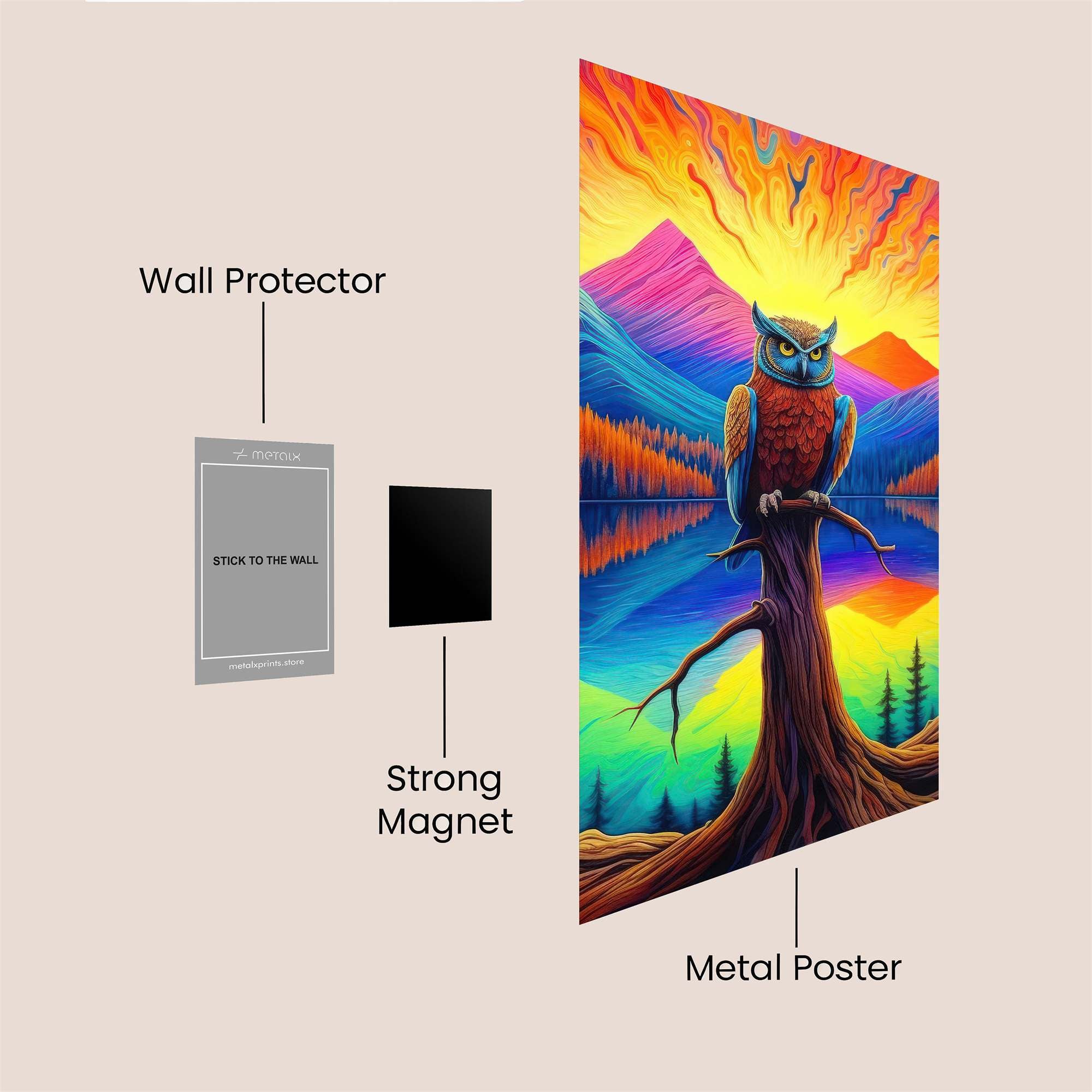 Owl Radiance Safe Wall Magnetic / M