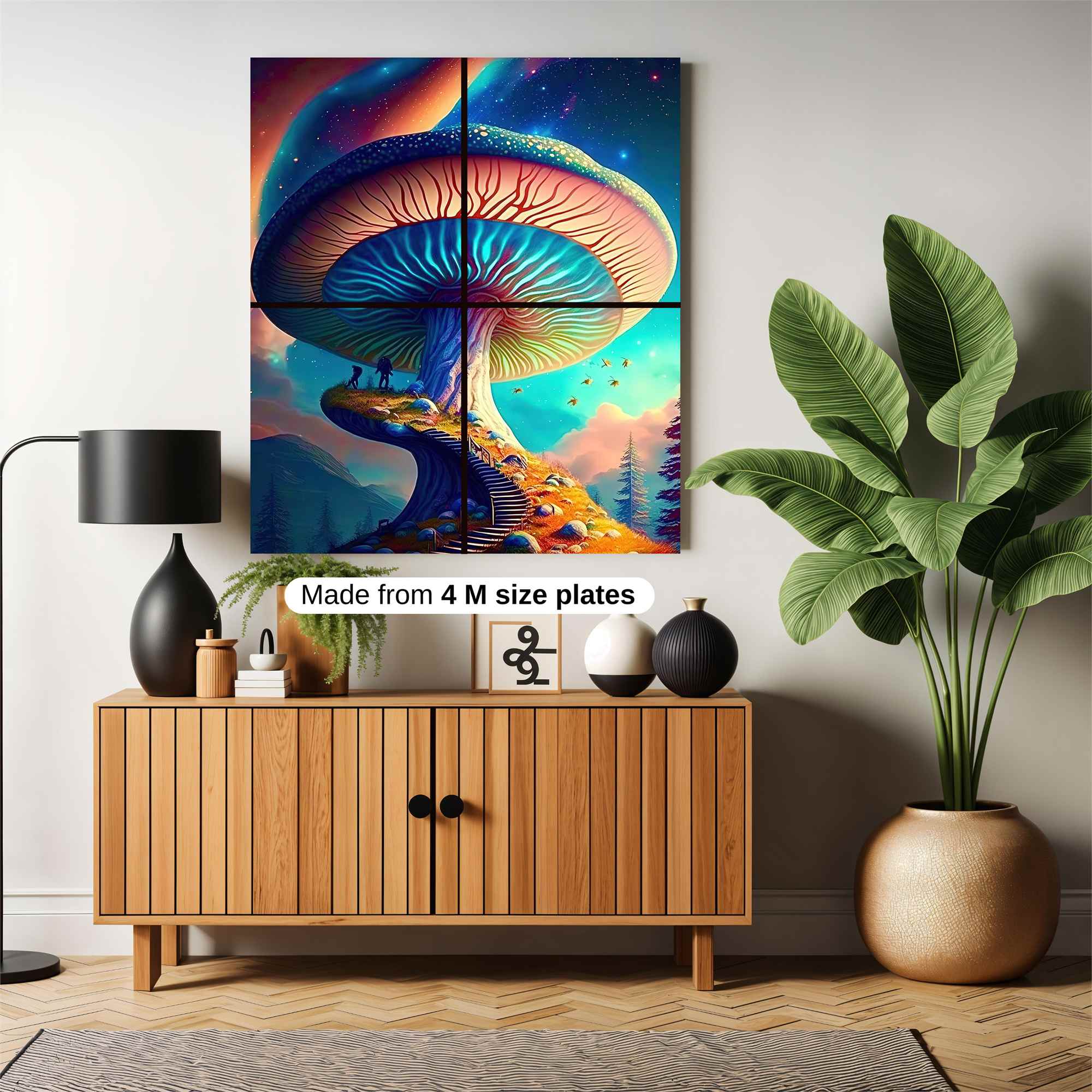 Mushroom Whimsy Safe Wall Magnetic / M