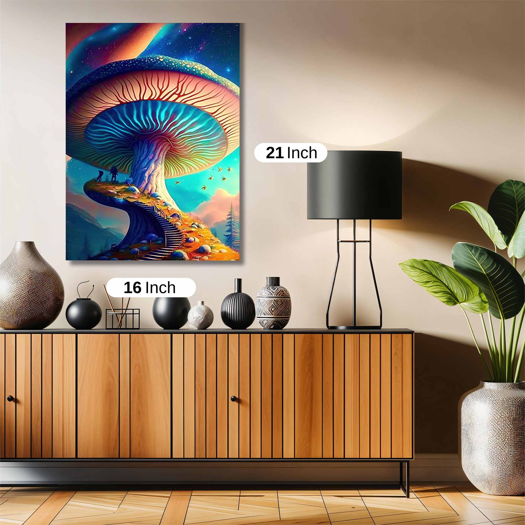 Mushroom Whimsy Safe Wall Magnetic / M