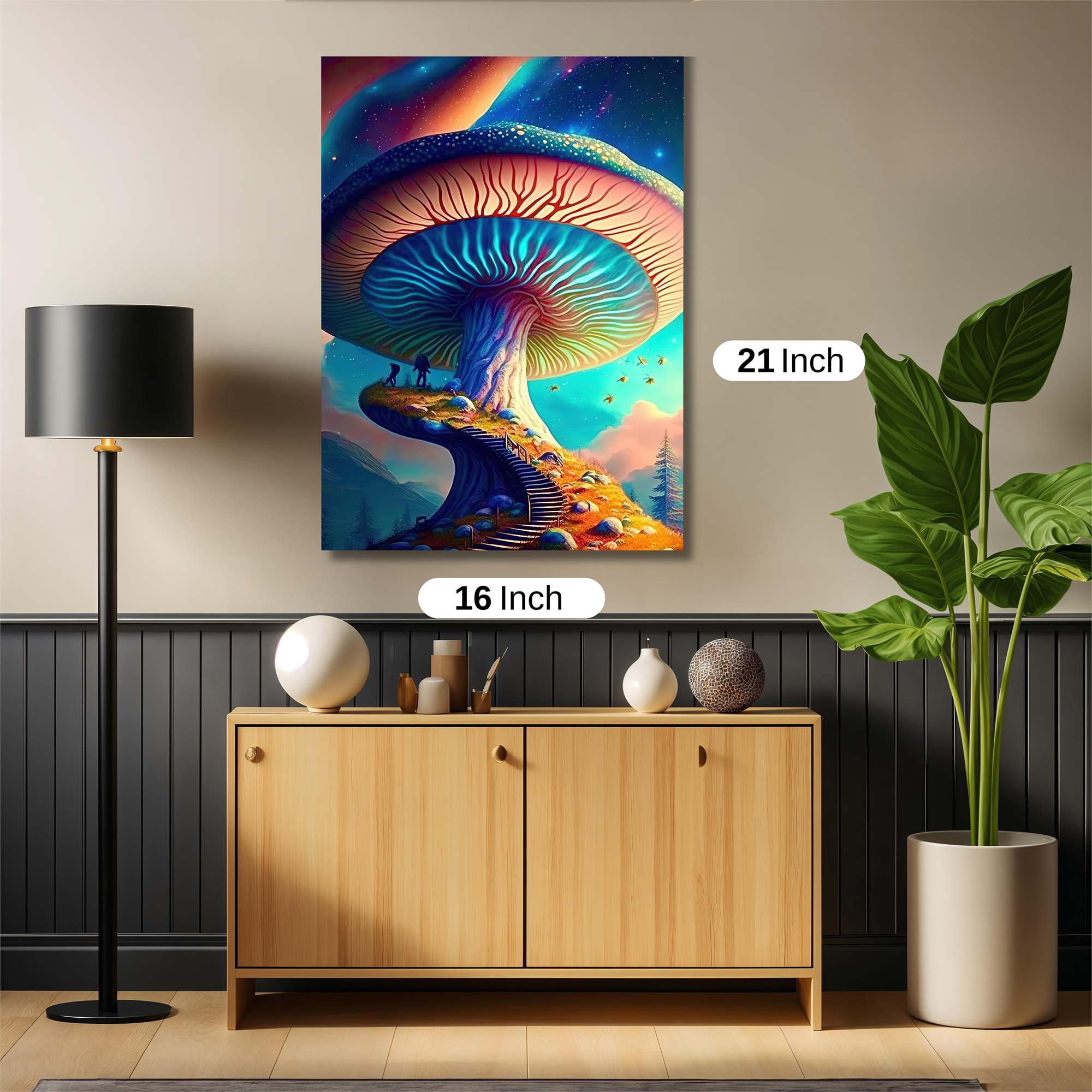 Mushroom Whimsy Safe Wall Magnetic / M