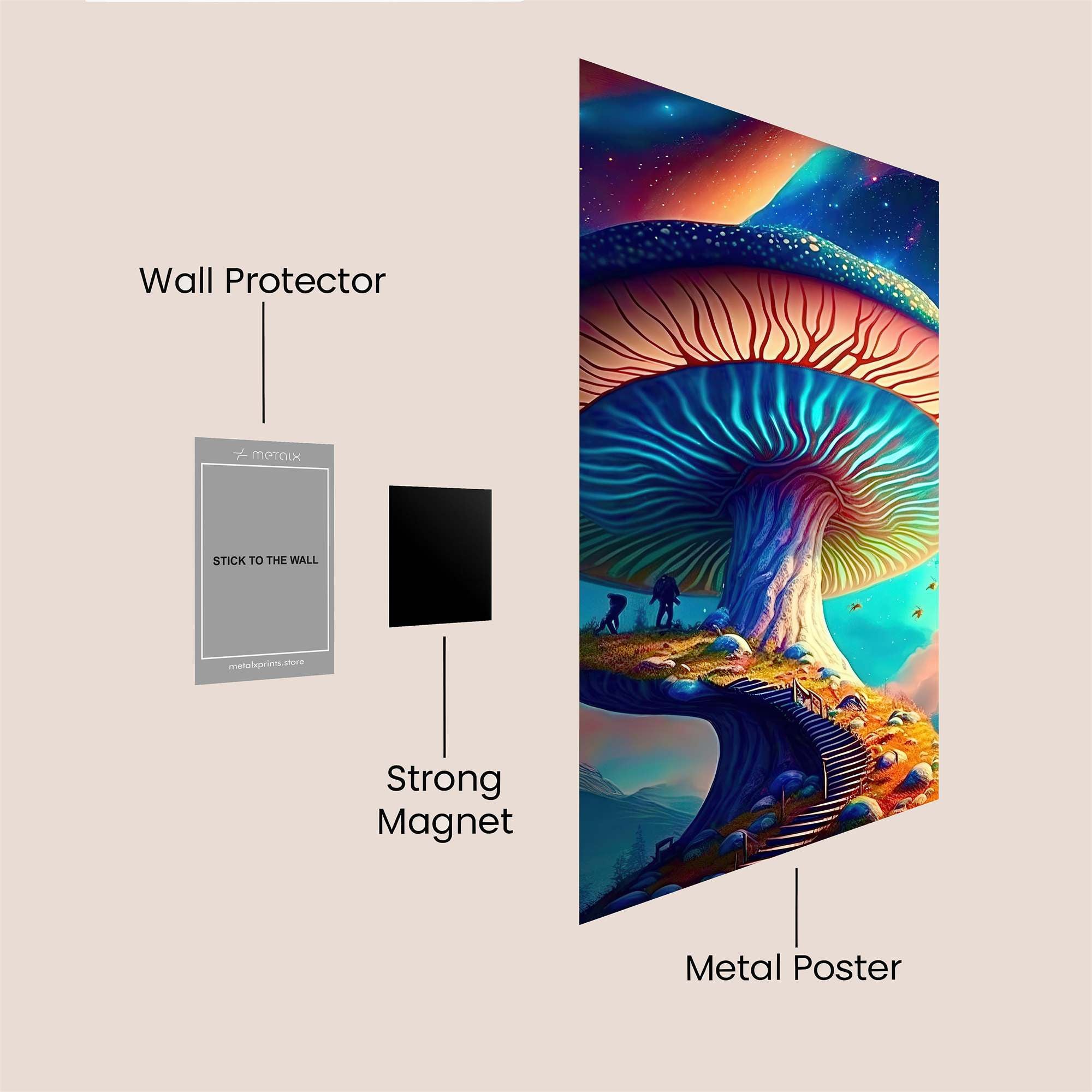 Mushroom Whimsy Safe Wall Magnetic / M