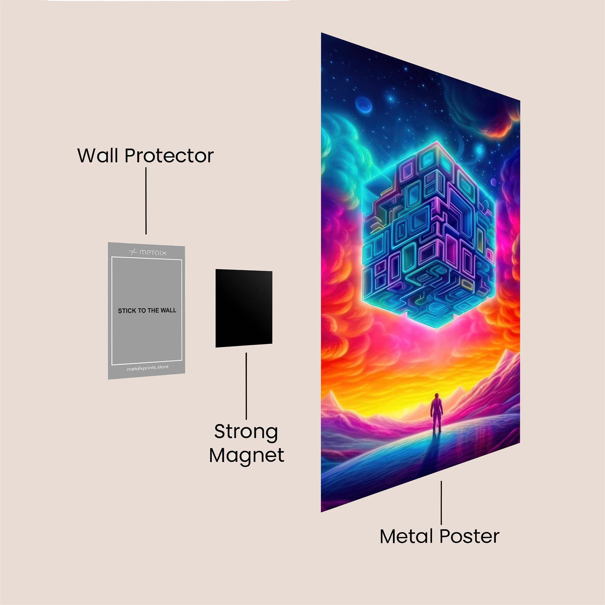 Cube Enigma Safe Wall Magnetic / M