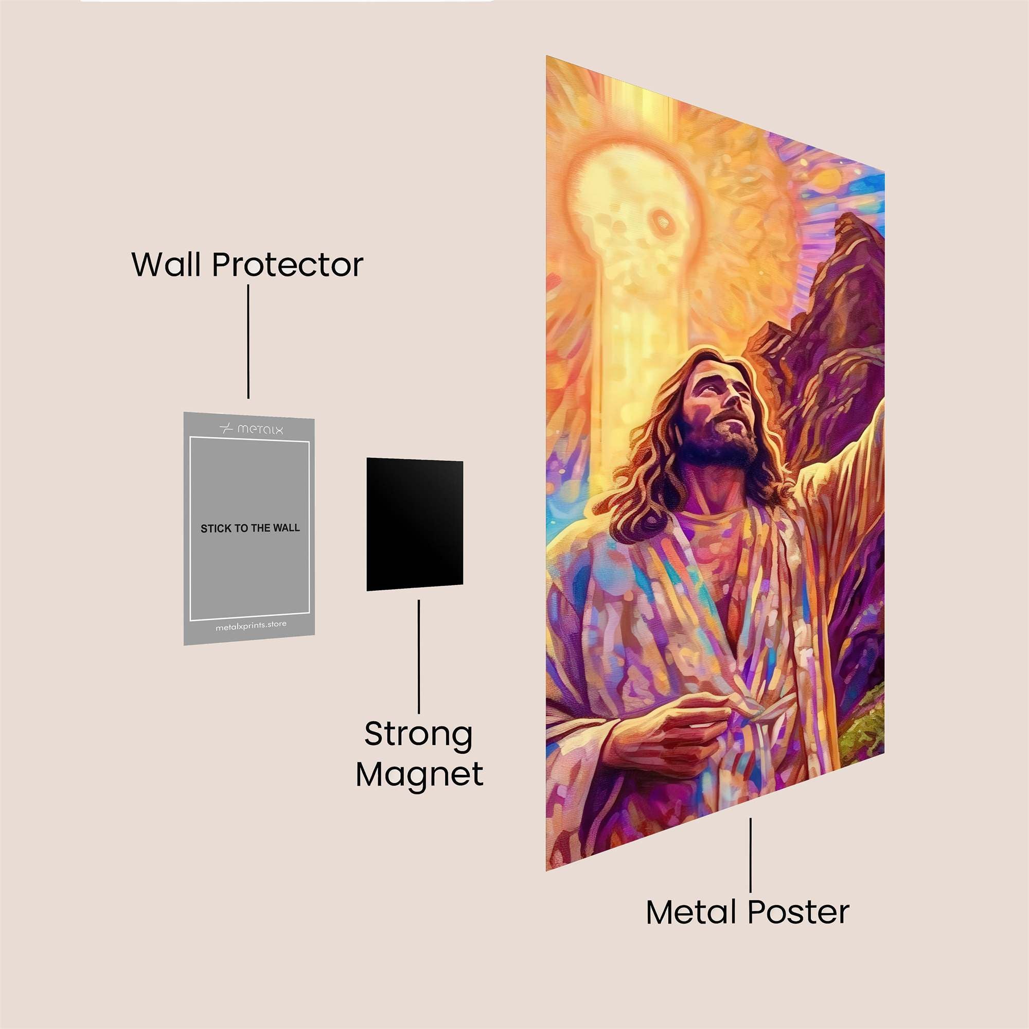 Jesus Radiant Safe Wall Magnetic / M