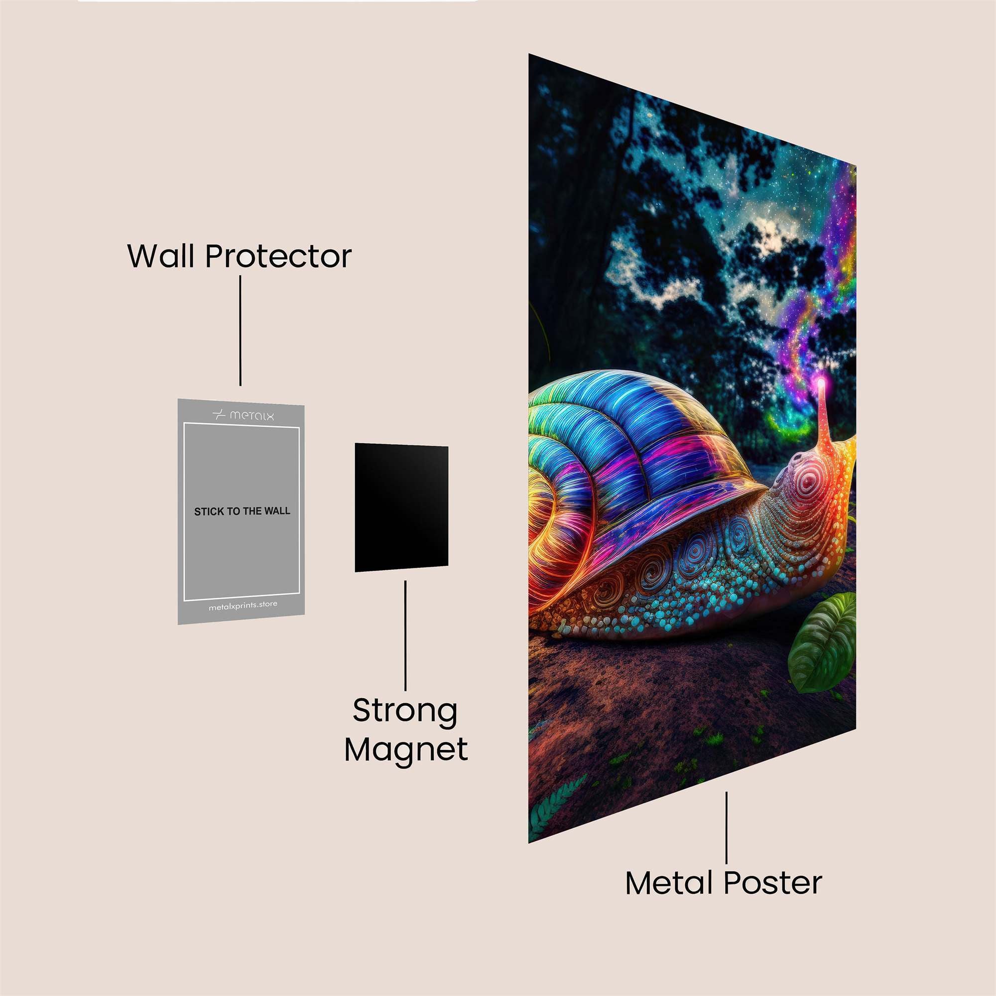 Snail Dreamscape Safe Wall Magnetic / M