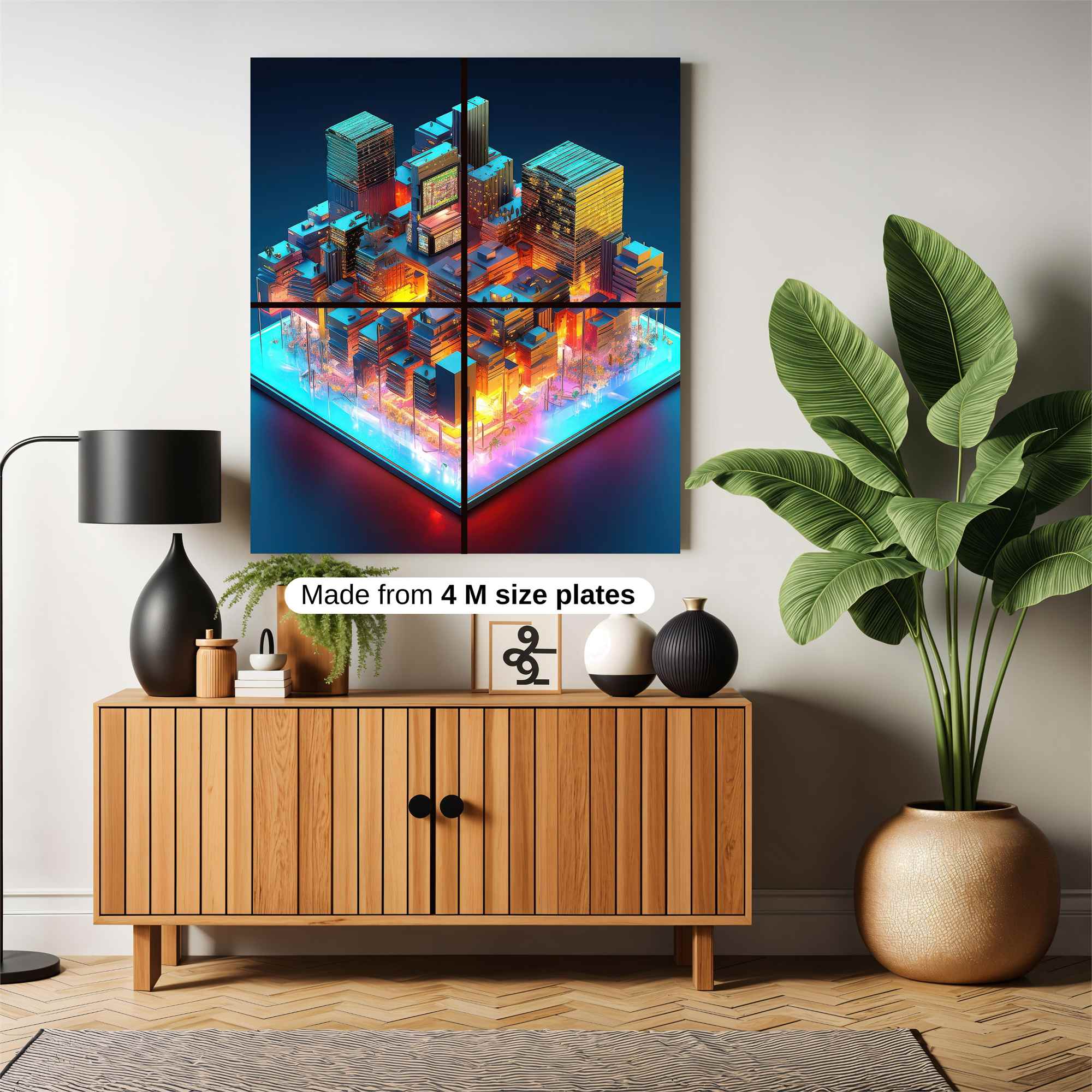 Neon Dreamscape Safe Wall Magnetic / M