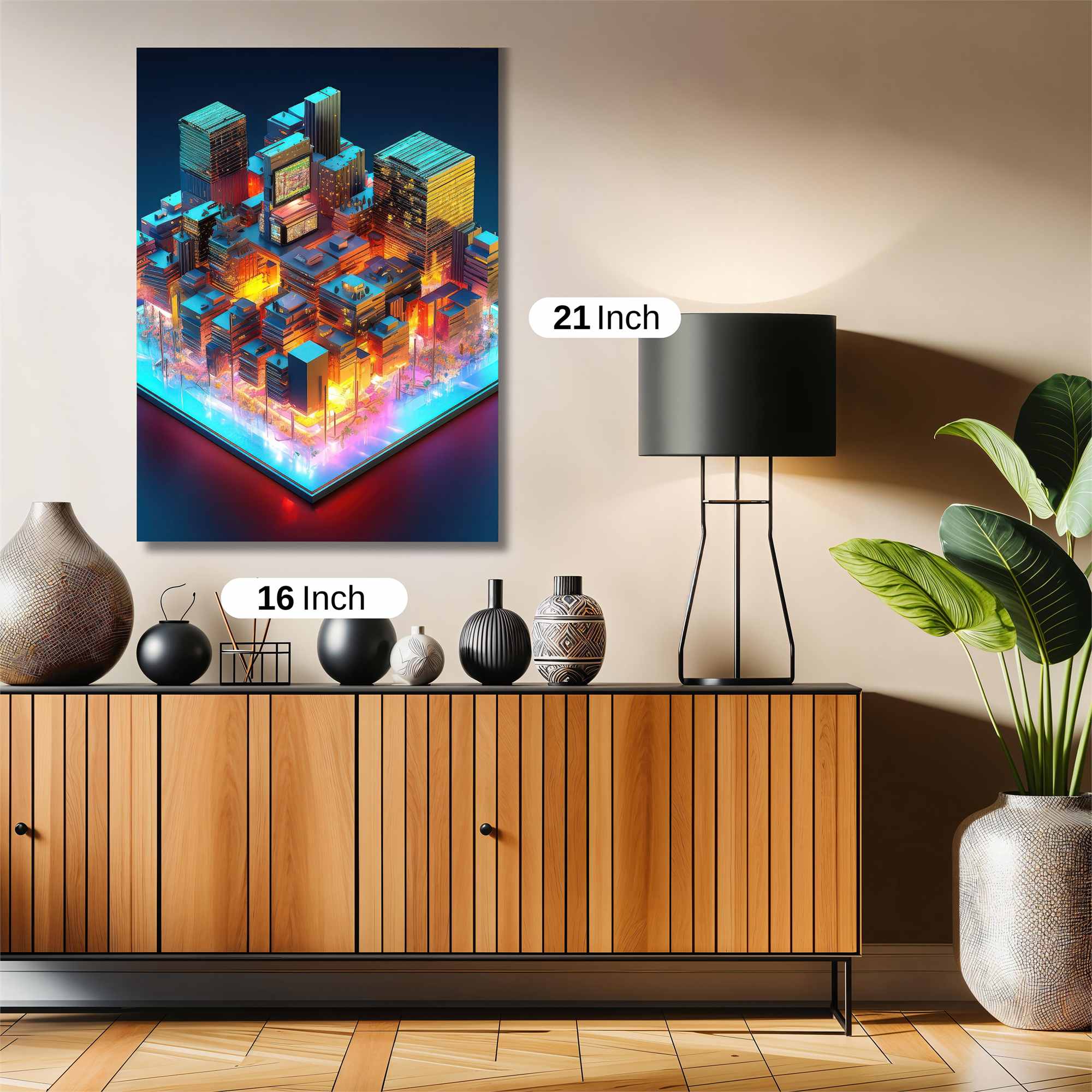 Neon Dreamscape Safe Wall Magnetic / M