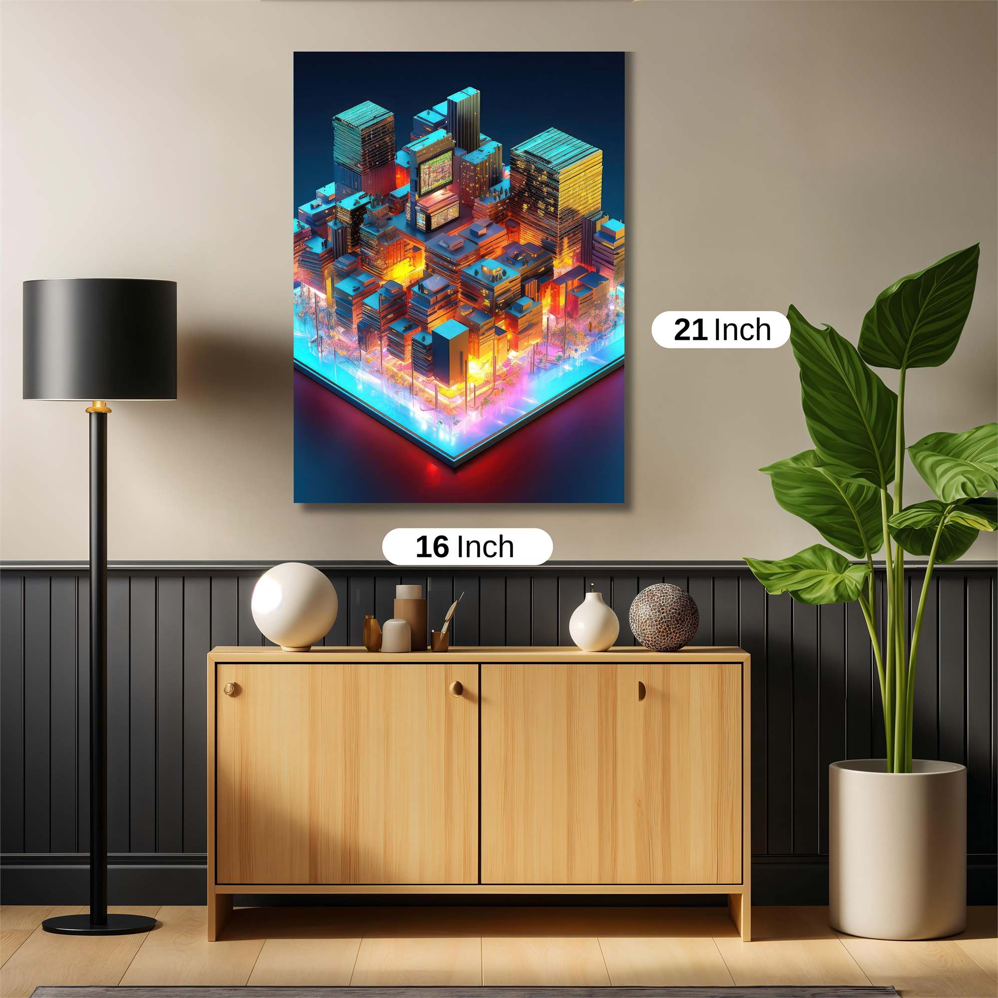 Neon Dreamscape Safe Wall Magnetic / M