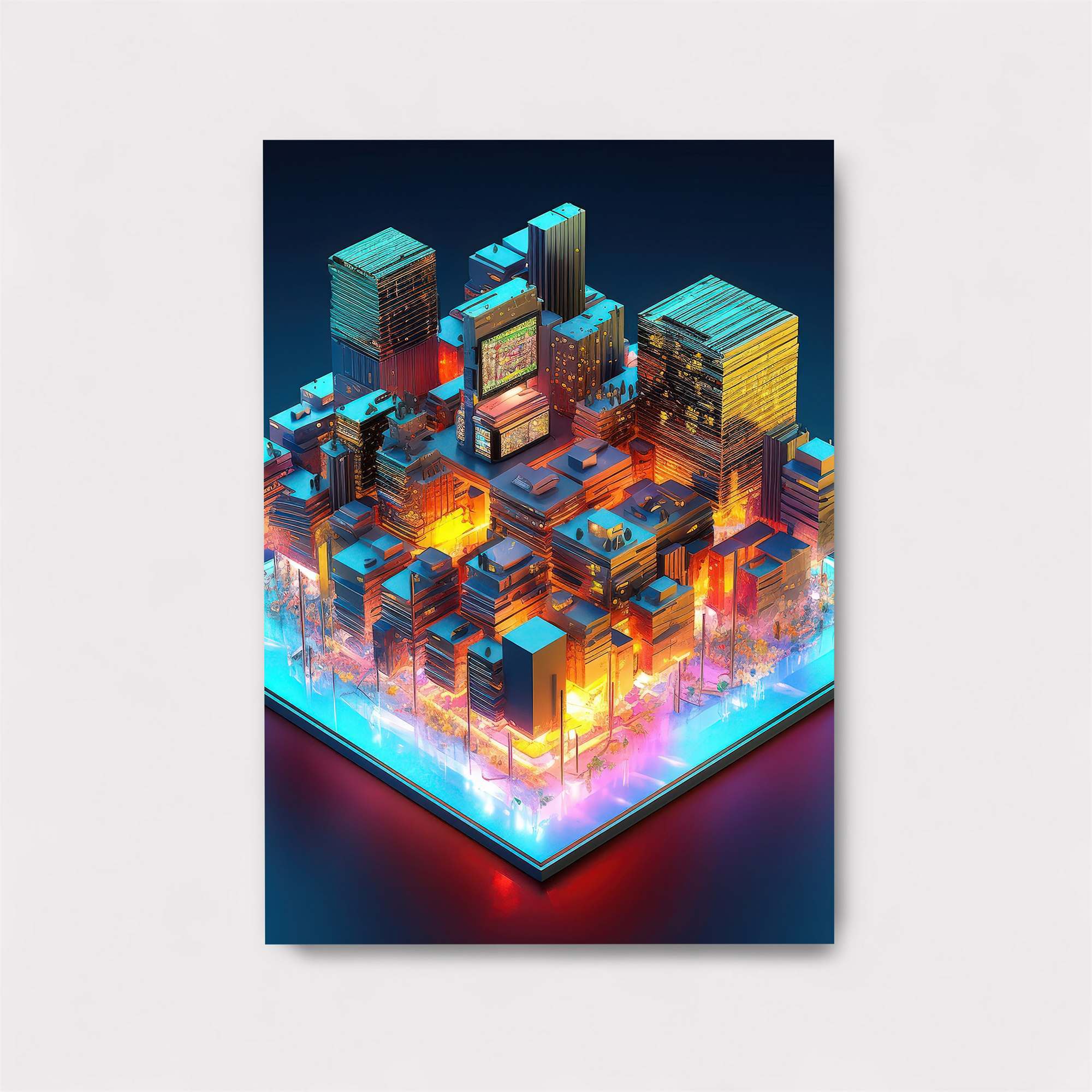 Neon Dreamscape Safe Wall Magnetic / M