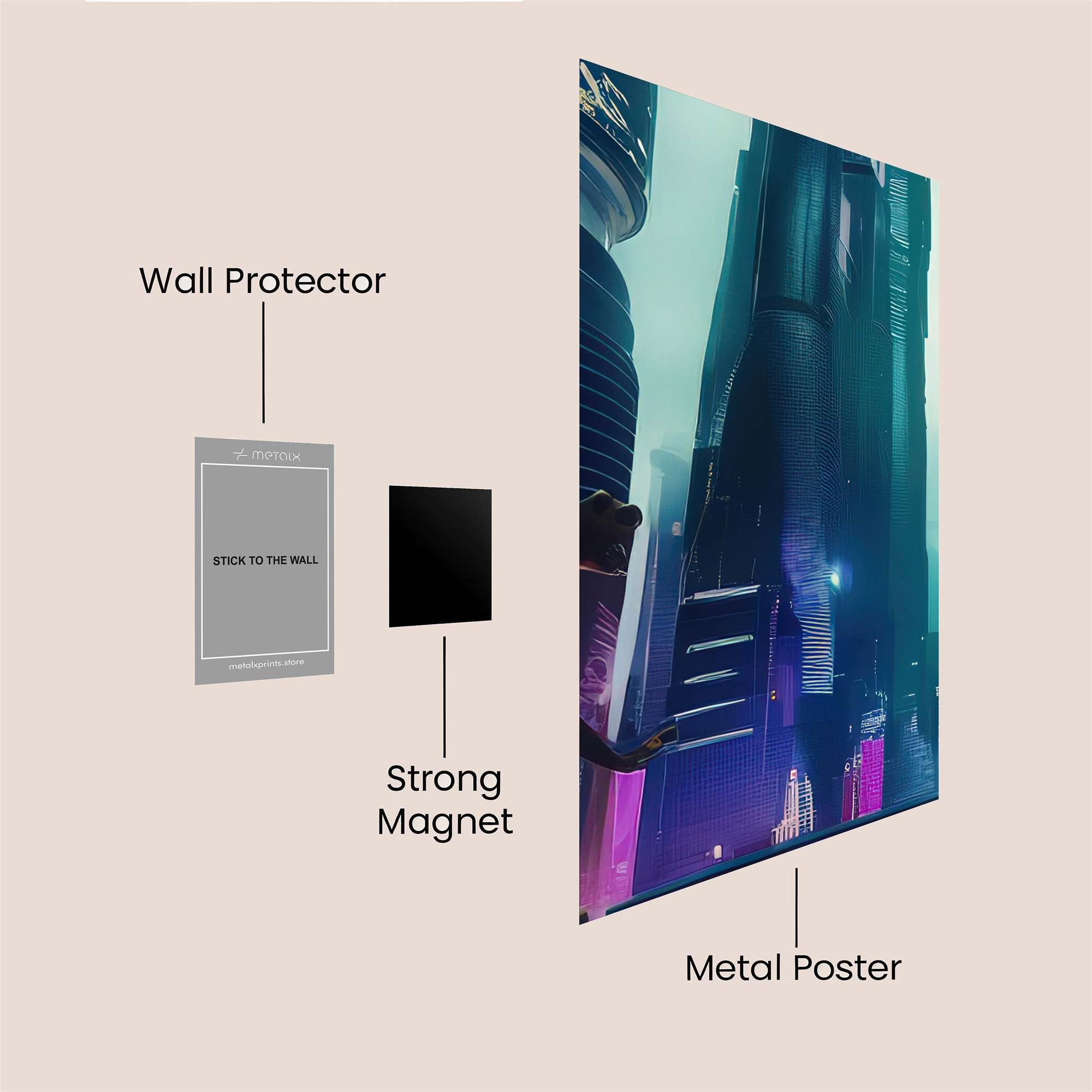 Mushroom Wonder Safe Wall Magnetic / M