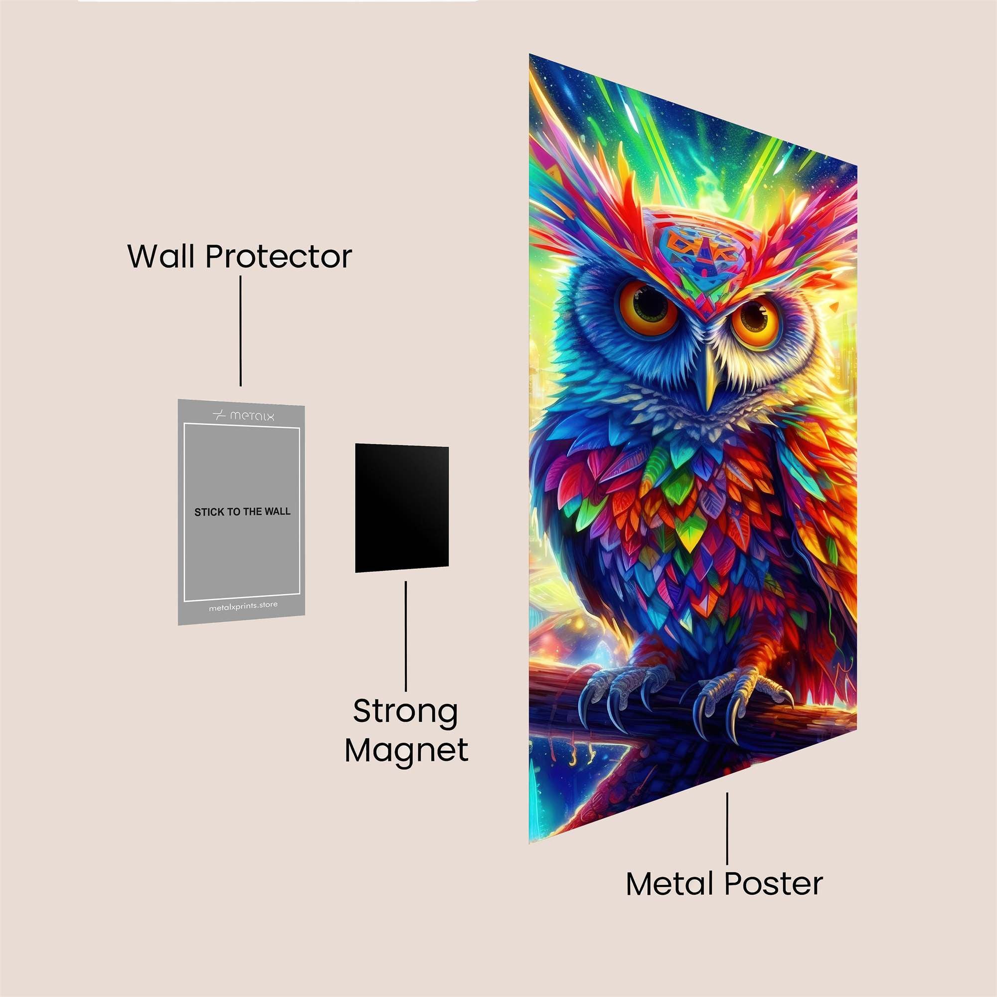 Owl Radiance Safe Wall Magnetic / M