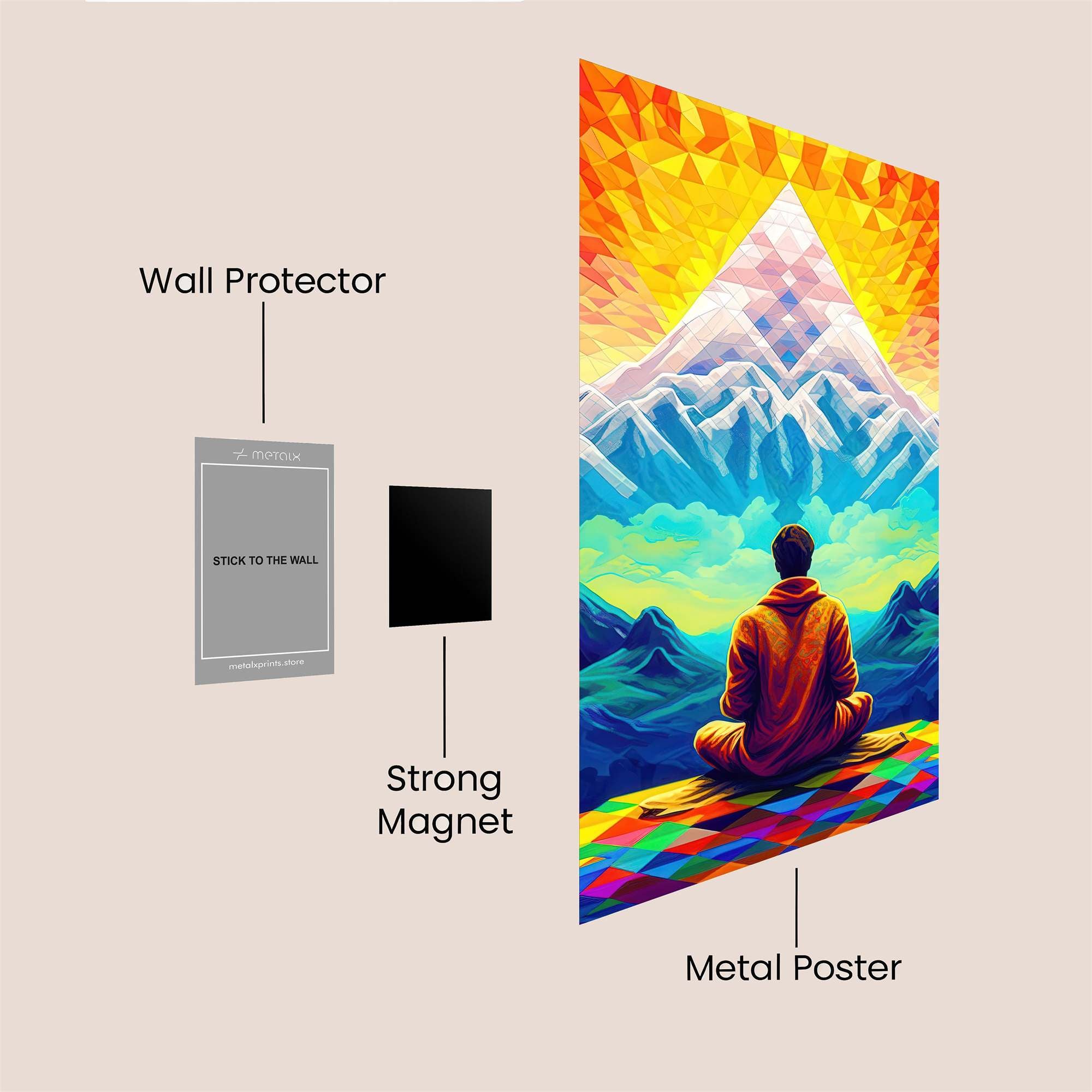 Pyramid Serenity Safe Wall Magnetic / M