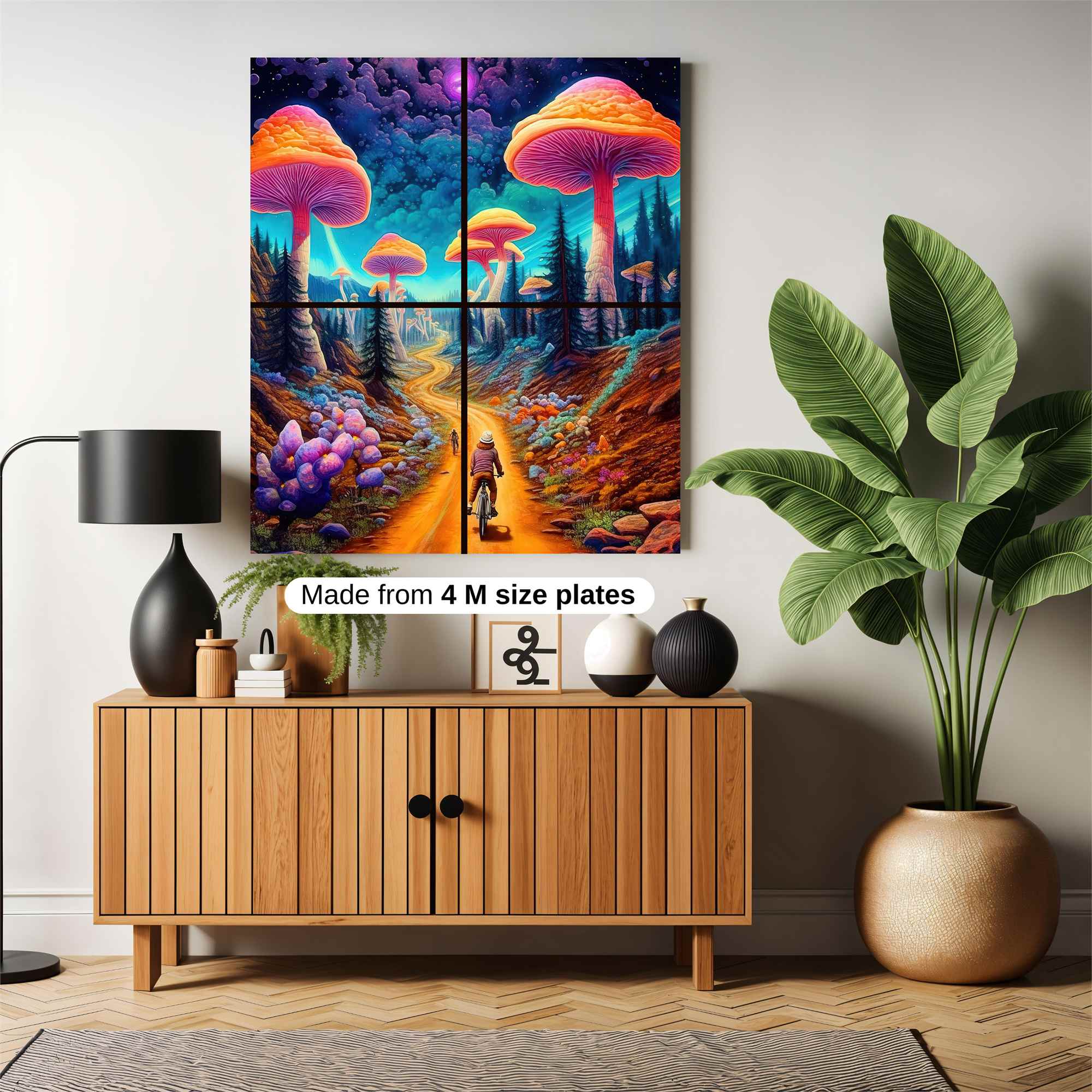 Mushroom Dreamscape Safe Wall Magnetic / M