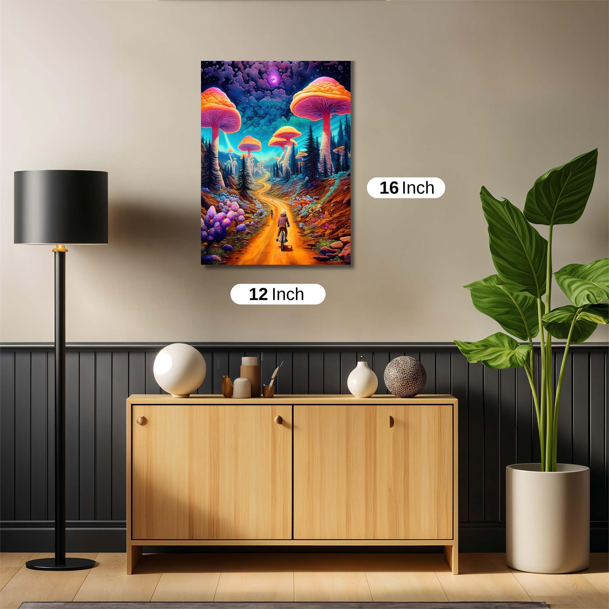 Mushroom Dreamscape Safe Wall Magnetic / M