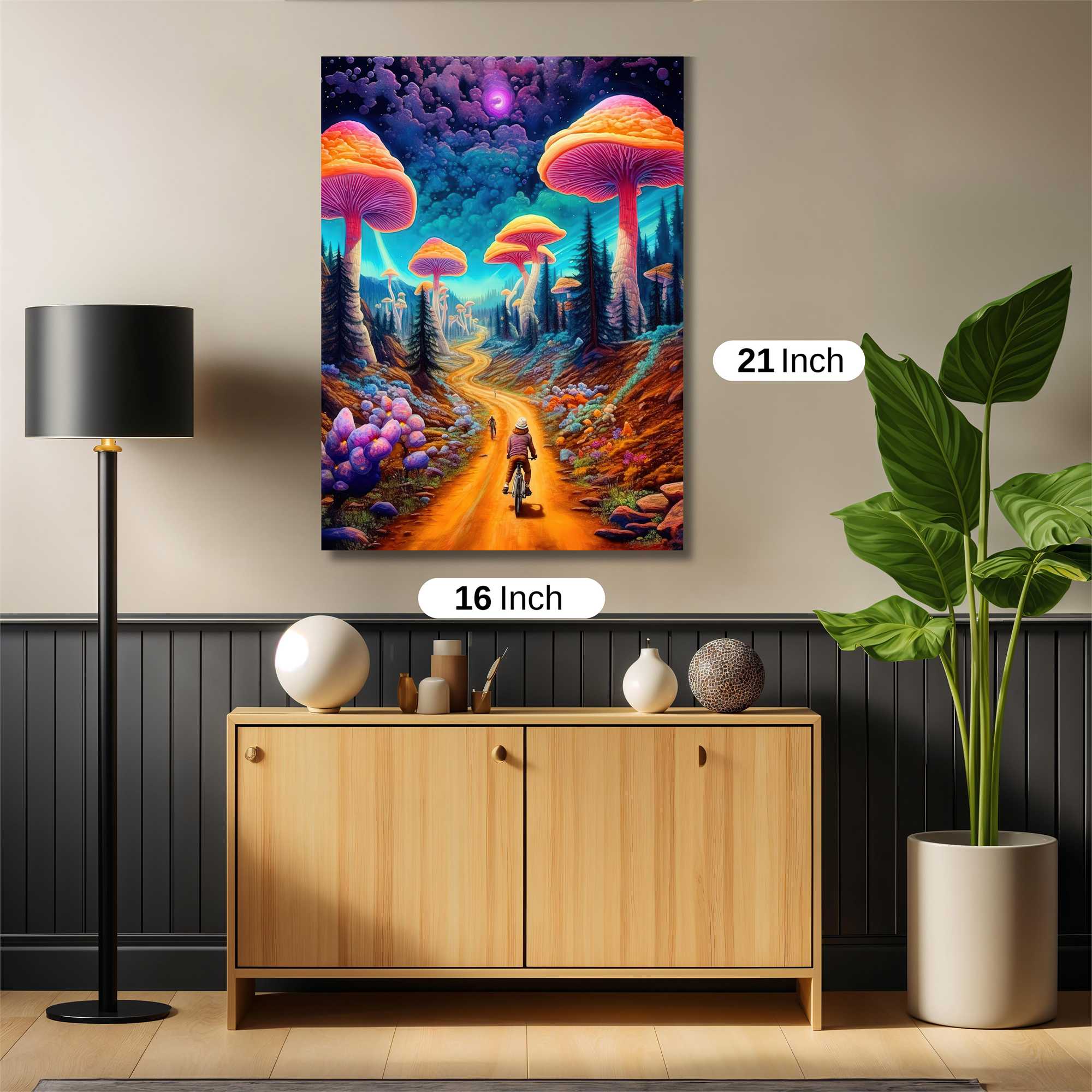 Mushroom Dreamscape Safe Wall Magnetic / M