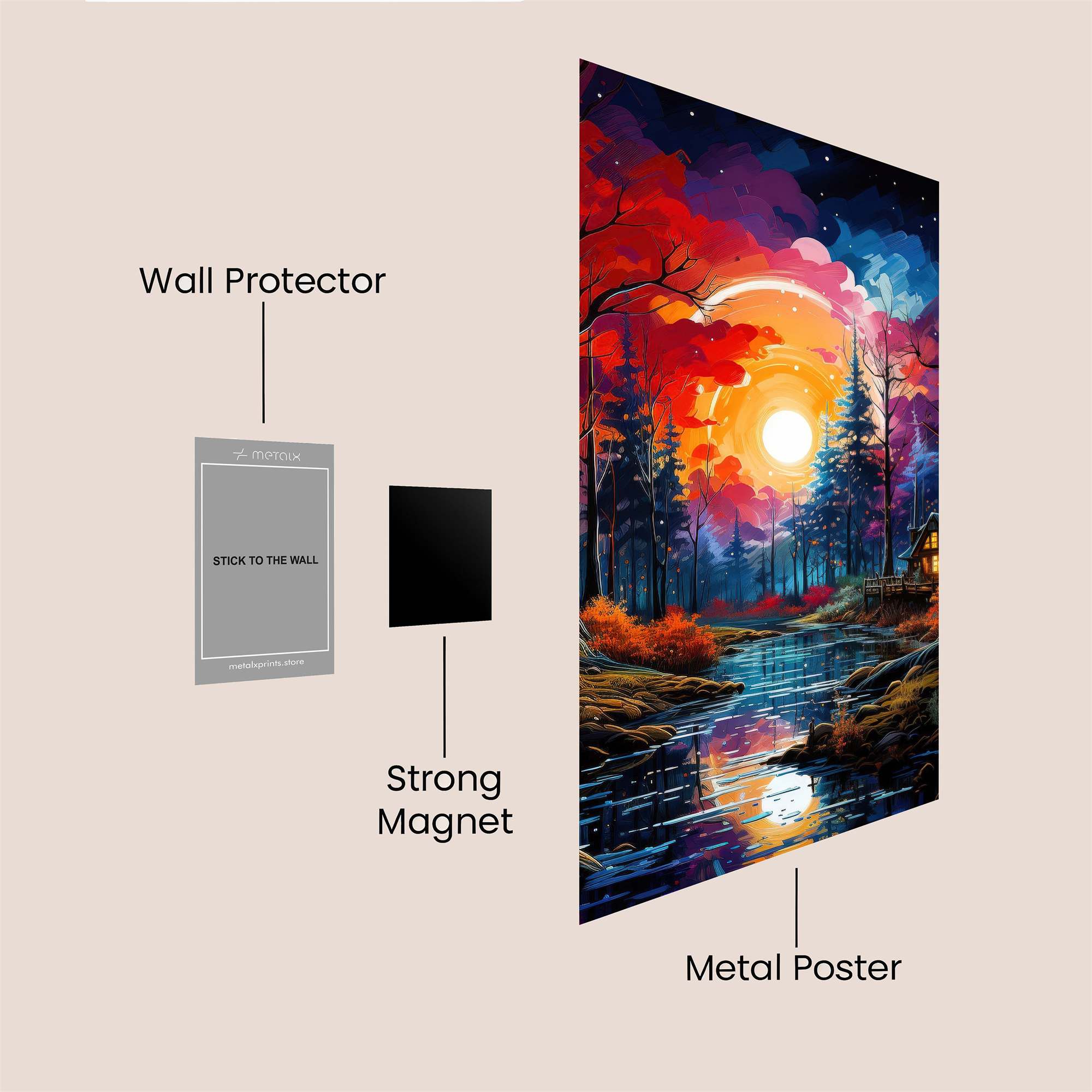 Sunset Serenity Safe Wall Magnetic / M