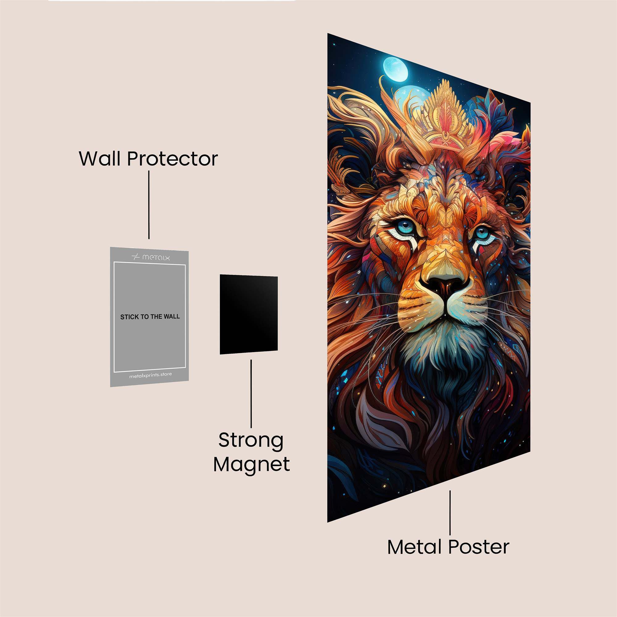Lion Dreamscape Safe Wall Magnetic / M