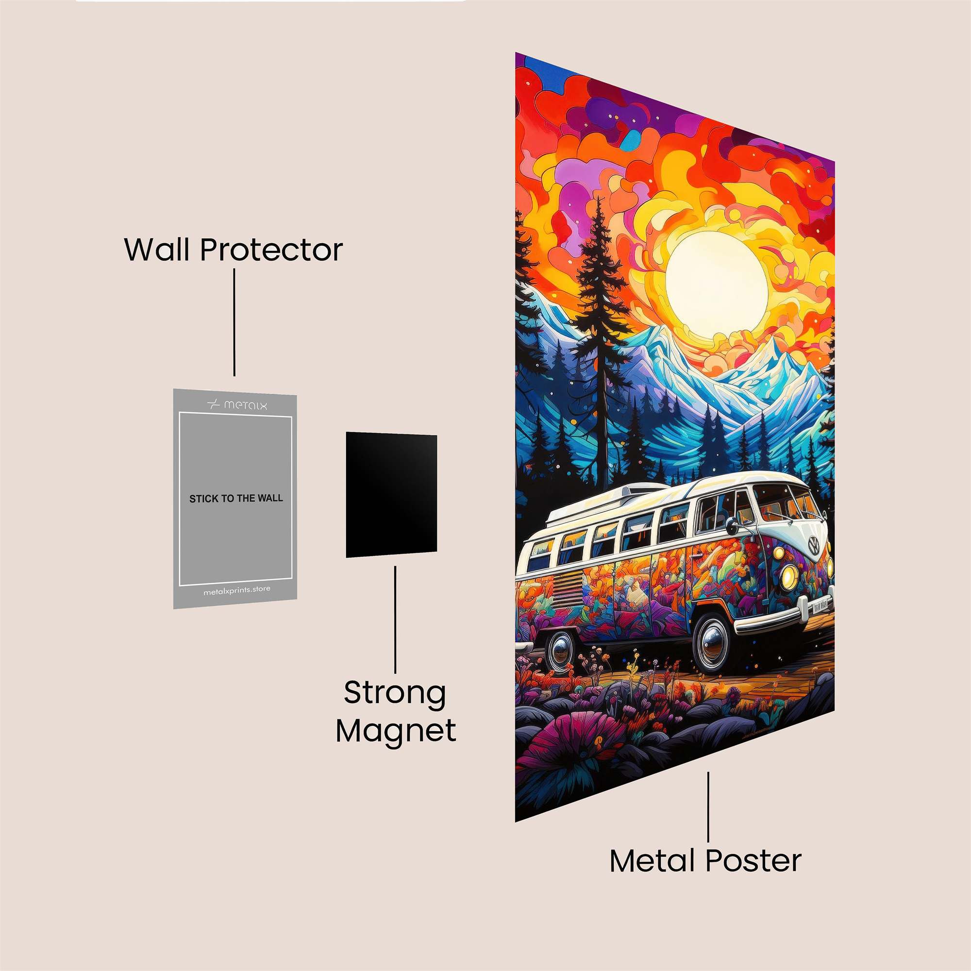 Sunset Wanderlust Safe Wall Magnetic / M