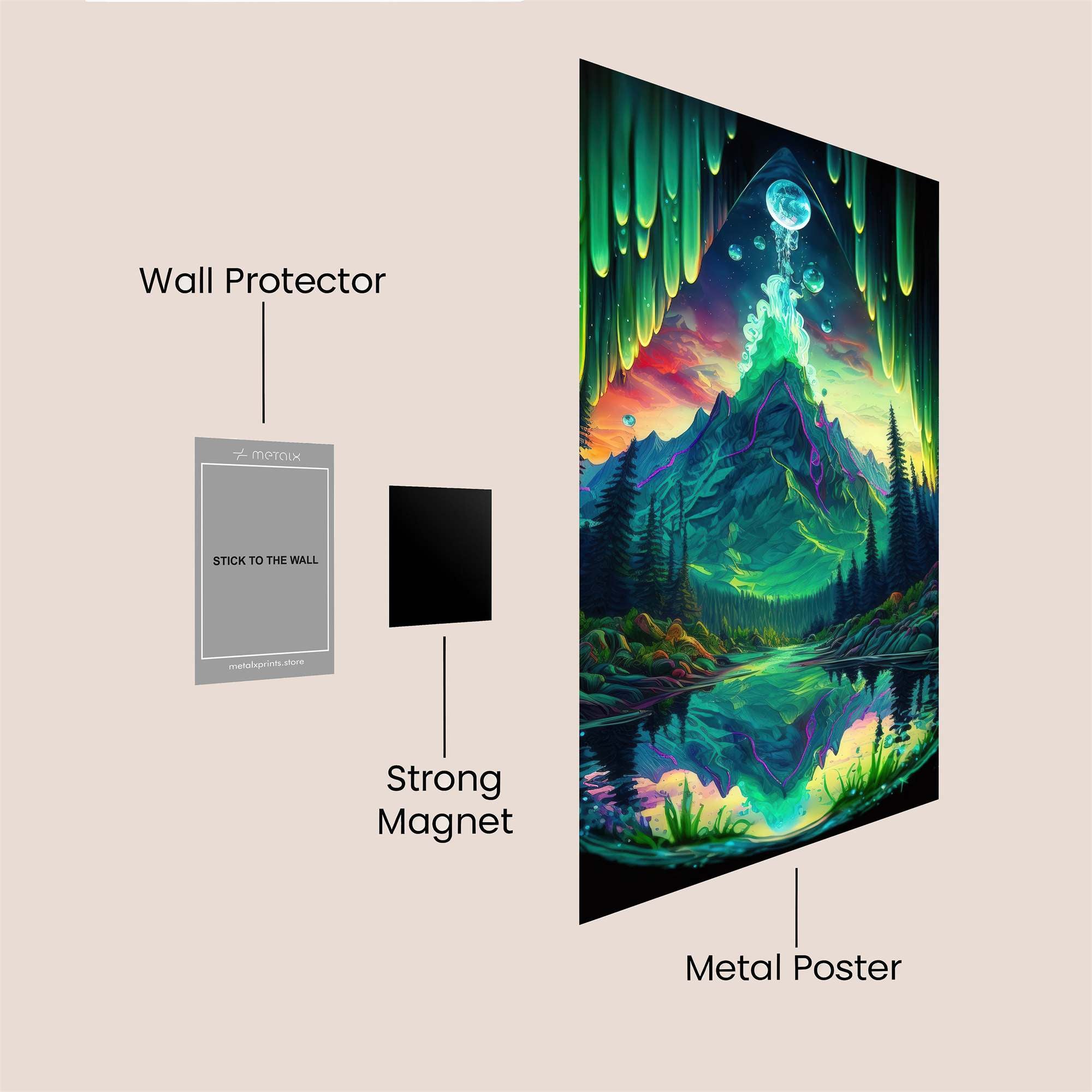 Moonlit Dreamscape Safe Wall Magnetic / M