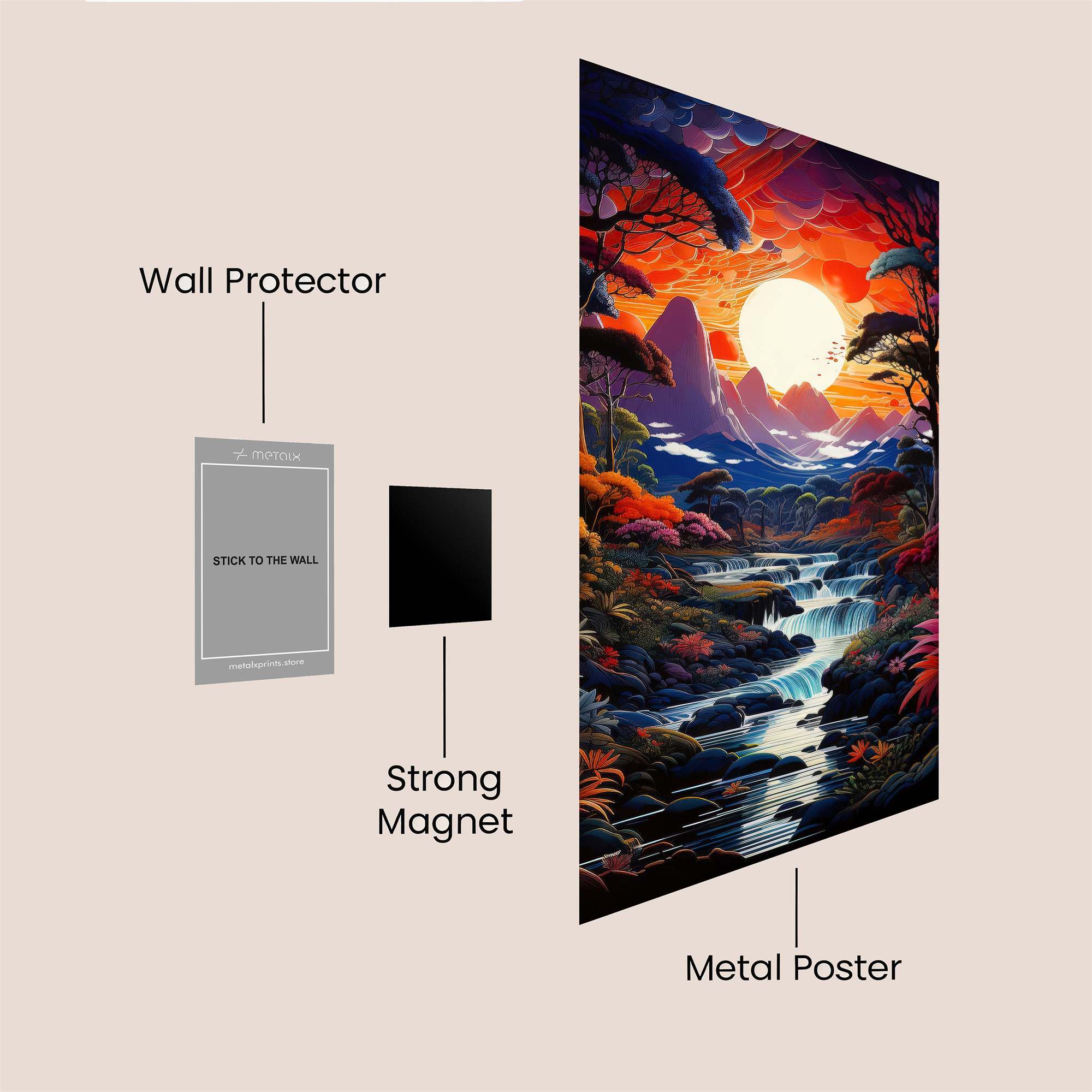 Sunset Serenity Safe Wall Magnetic / M