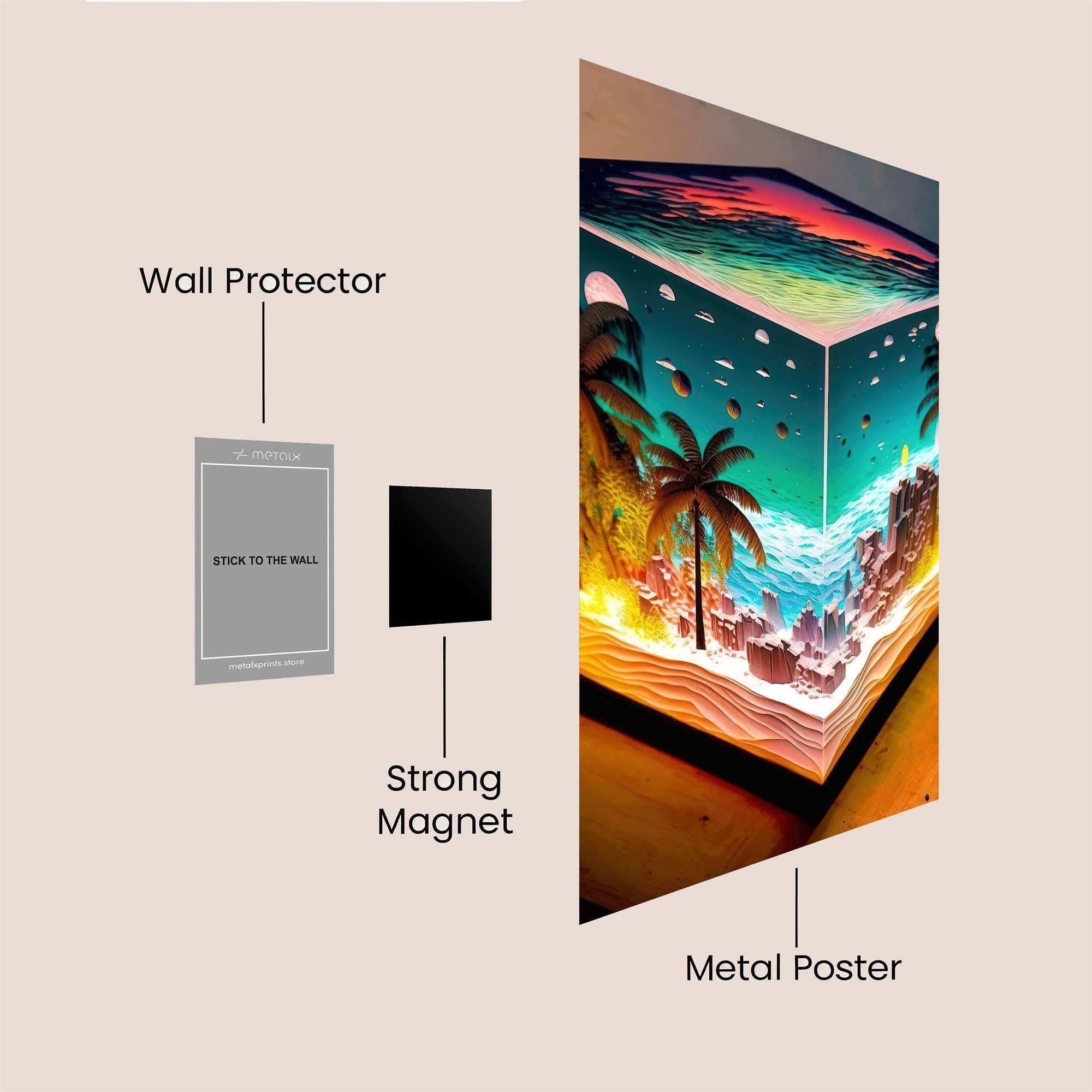 Island Serenity Safe Wall Magnetic / M