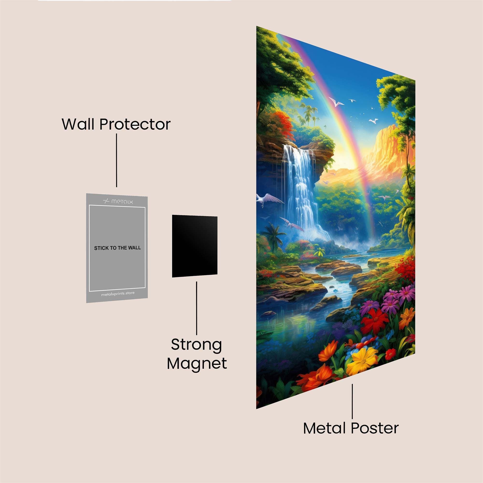 Rainbow Serenity Safe Wall Magnetic / M