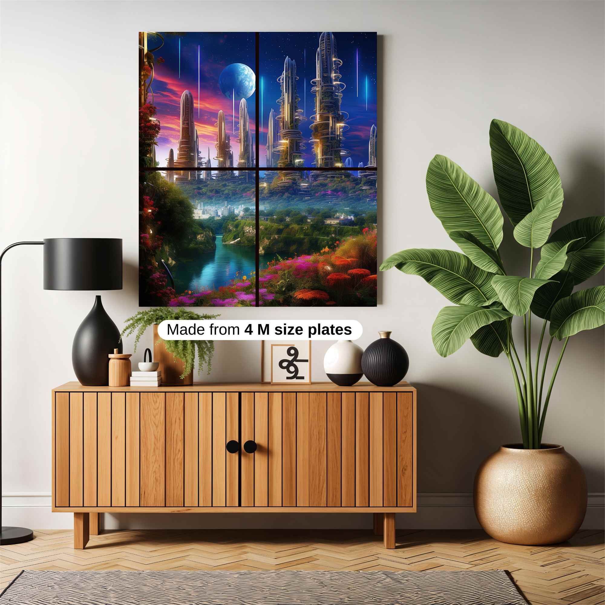 Futuristic Serenity Safe Wall Magnetic / M