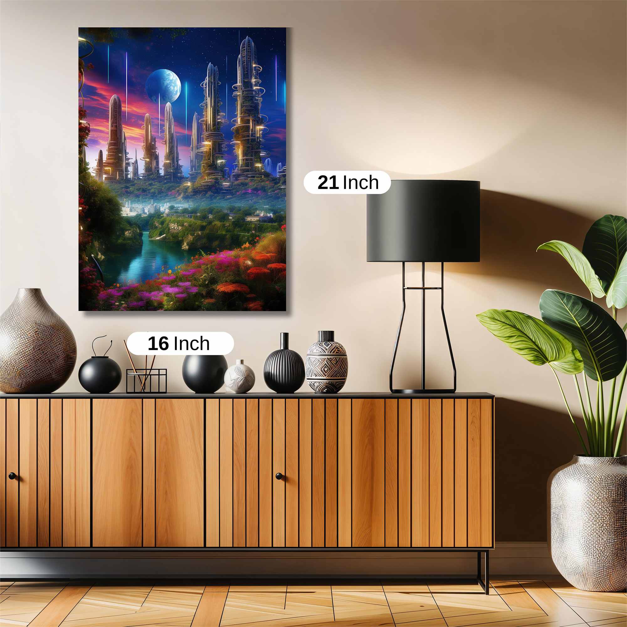 Futuristic Serenity Safe Wall Magnetic / M