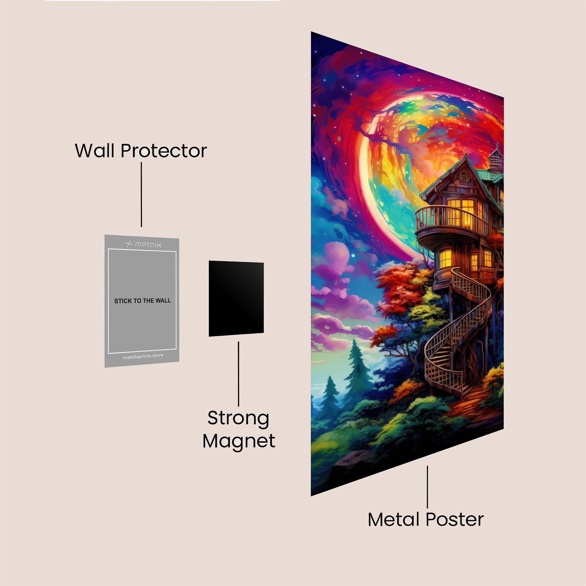 Moonlit Whimsy Safe Wall Magnetic / M