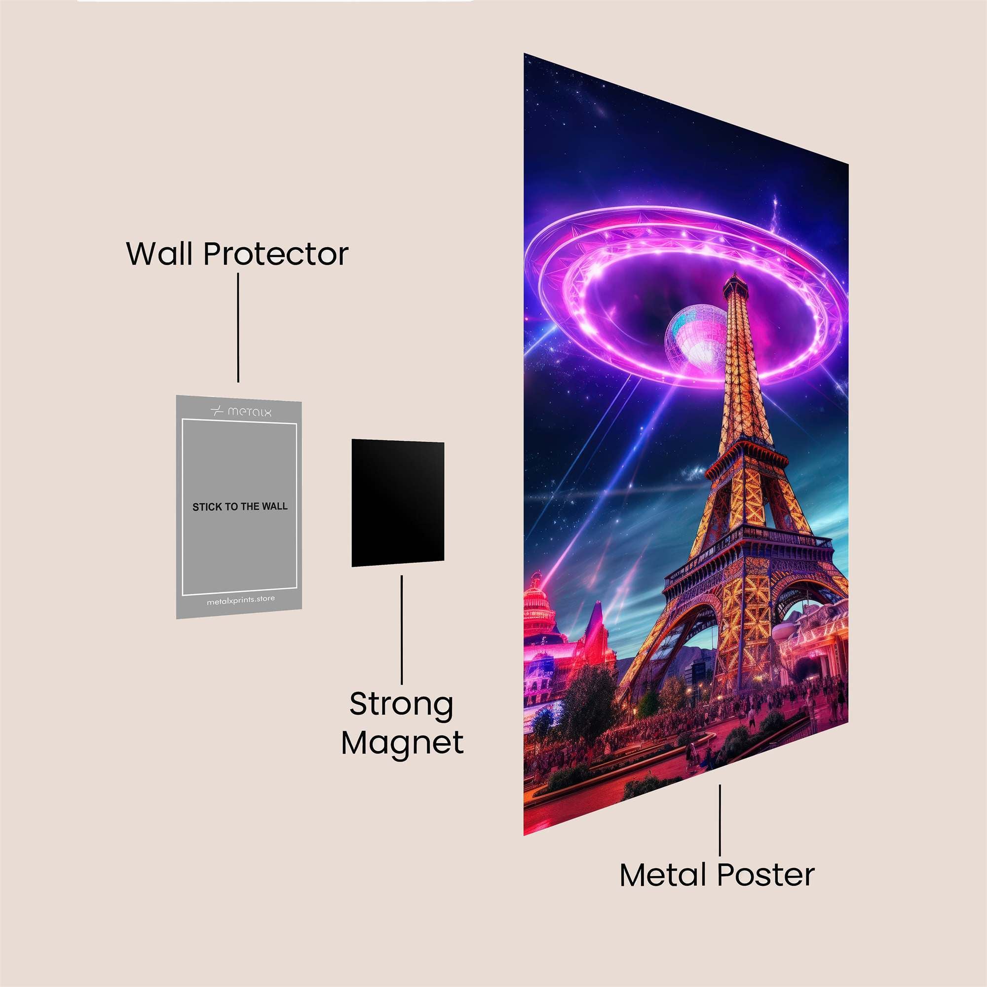 Eiffel Cosmic Safe Wall Magnetic / M
