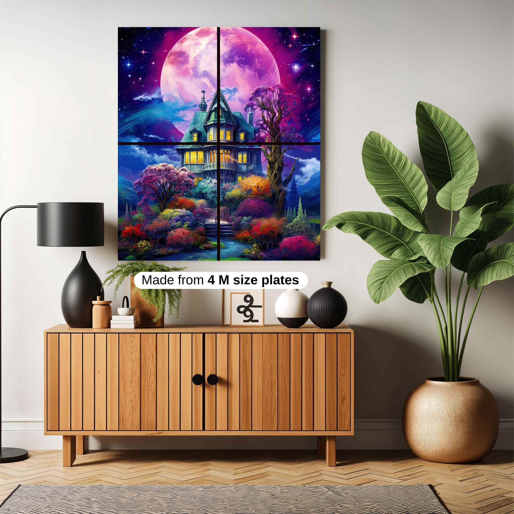 Moonlit Mansion Safe Wall Magnetic / M