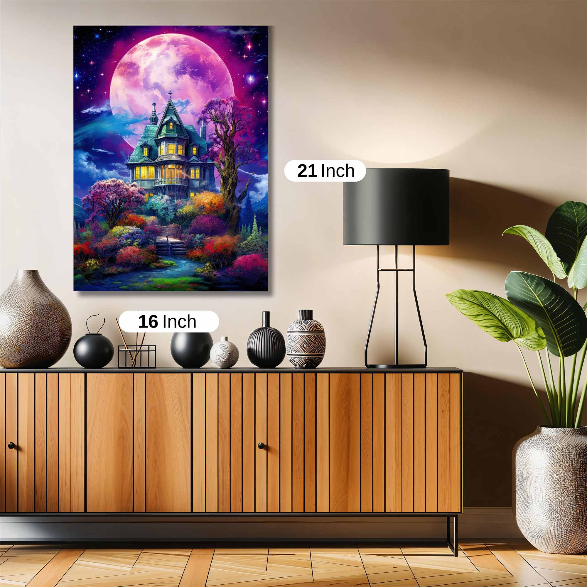 Moonlit Mansion Safe Wall Magnetic / M