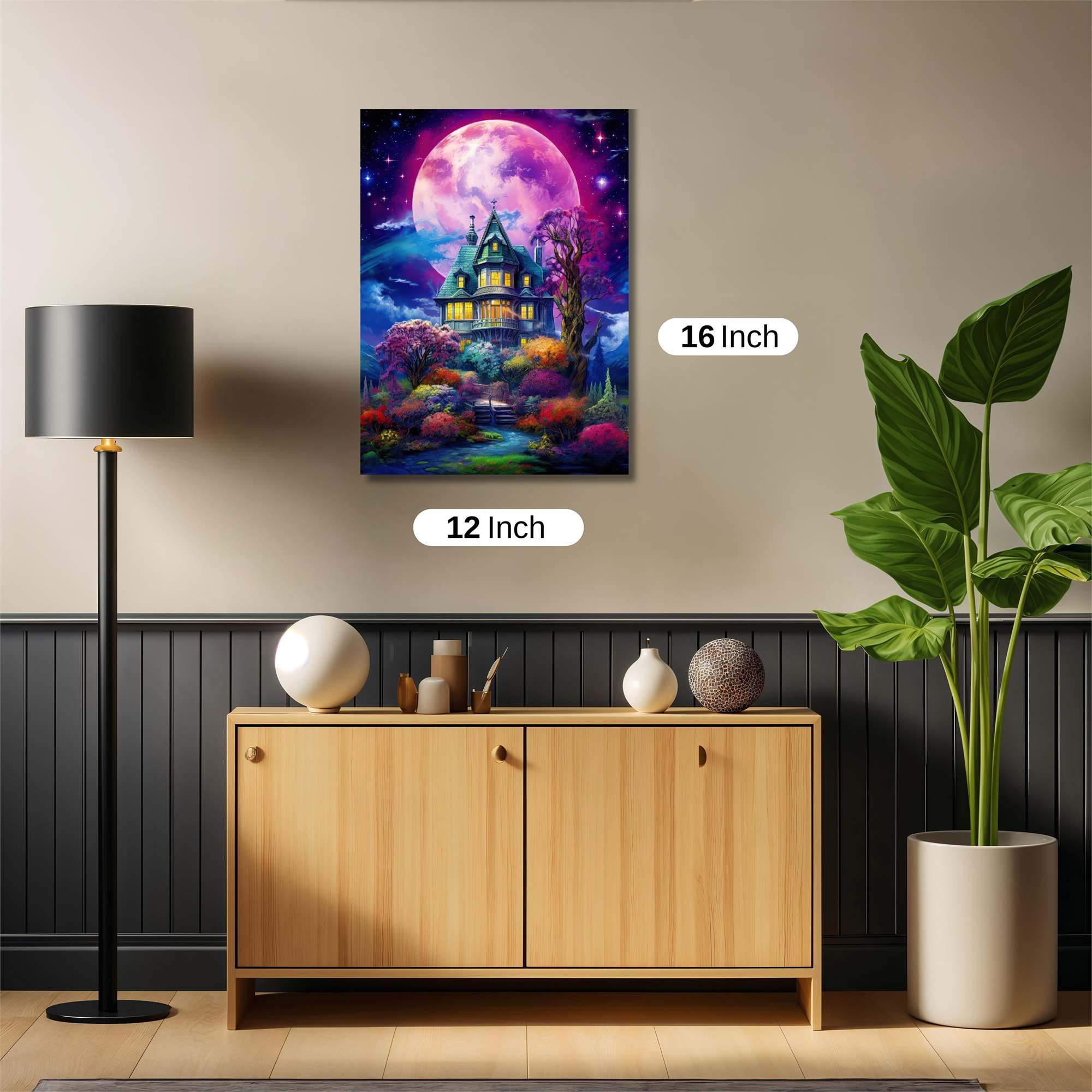 Moonlit Mansion Safe Wall Magnetic / M