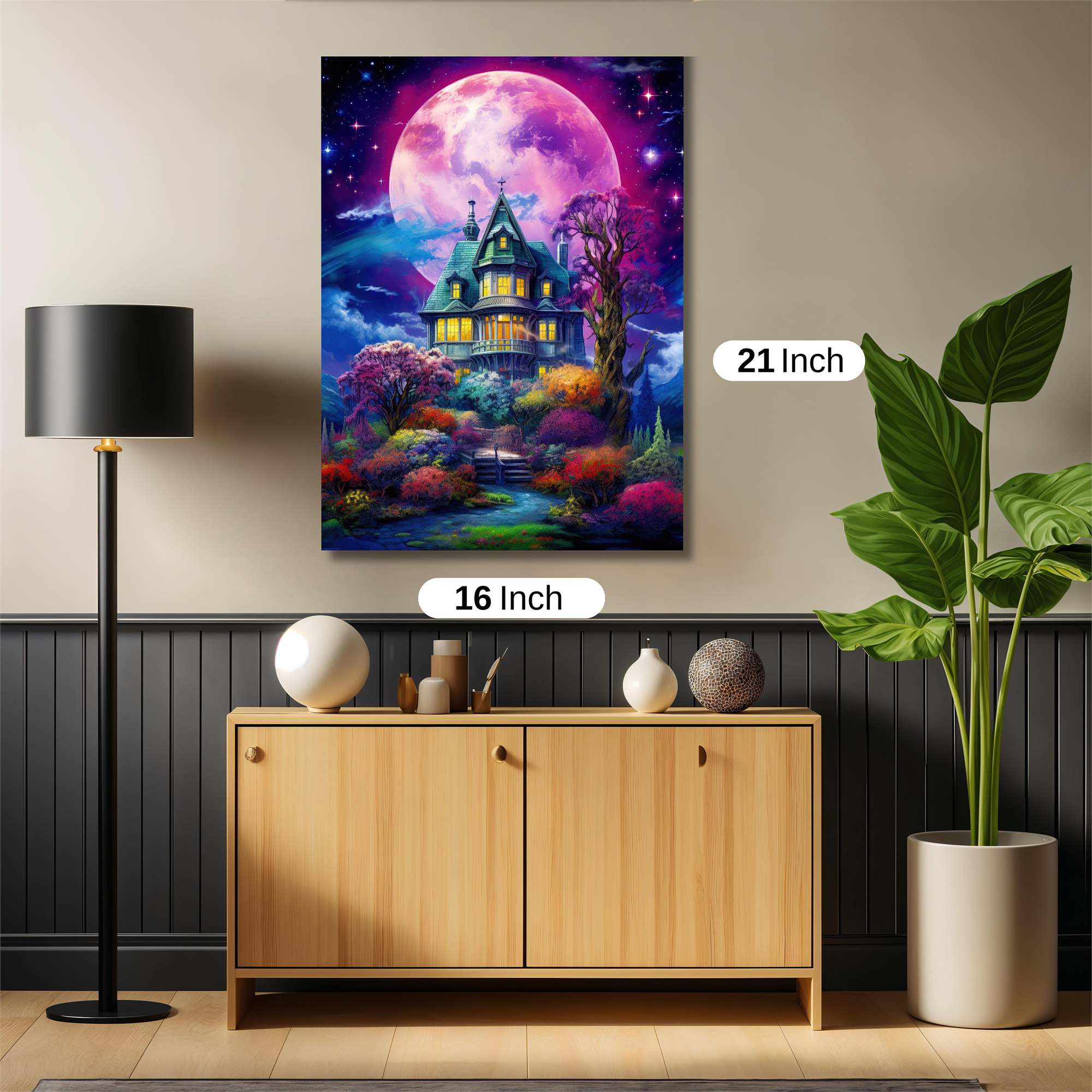 Moonlit Mansion Safe Wall Magnetic / M
