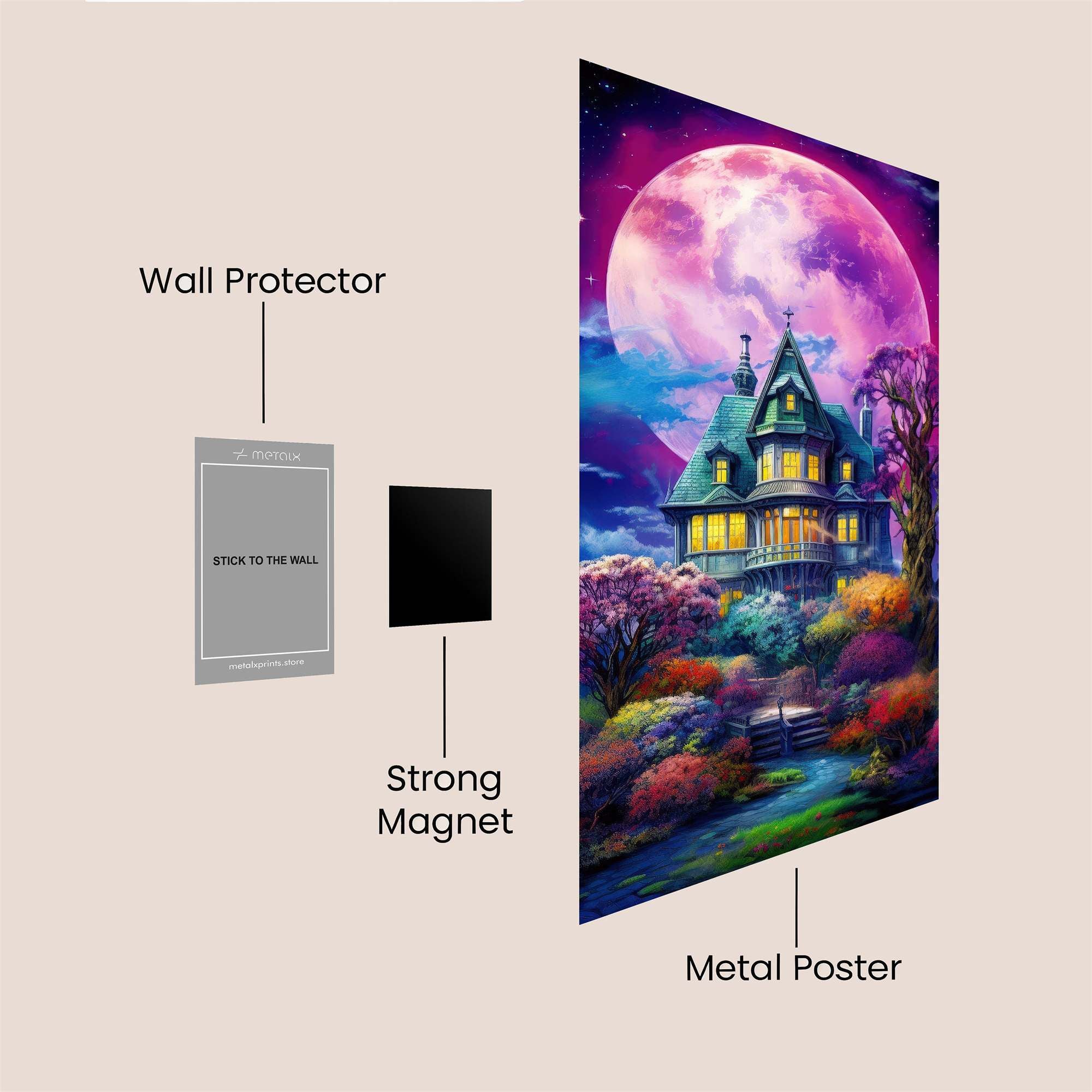 Moonlit Mansion Safe Wall Magnetic / M