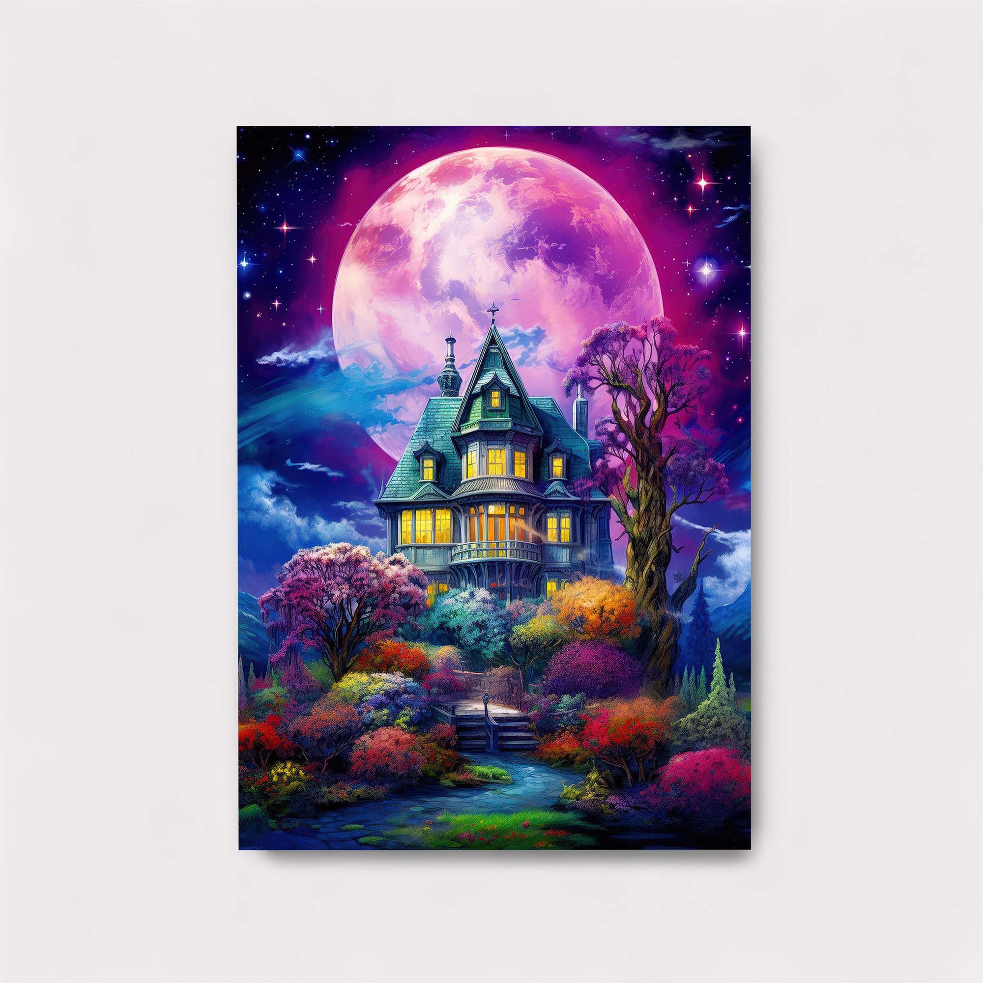 Moonlit Mansion Safe Wall Magnetic / M