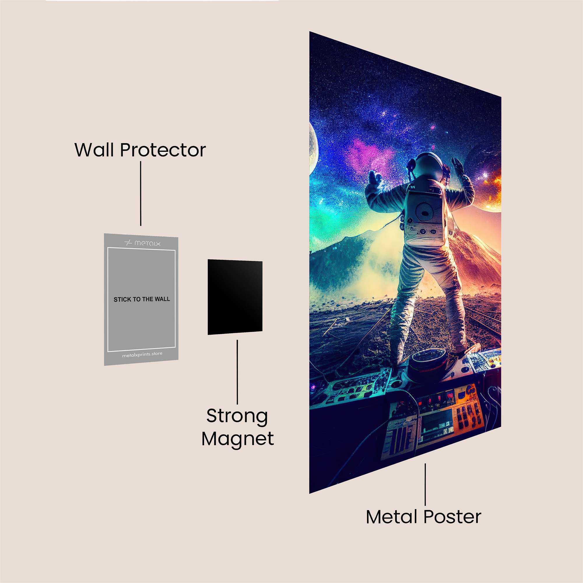 Astronaut Euphoria Safe Wall Magnetic / M