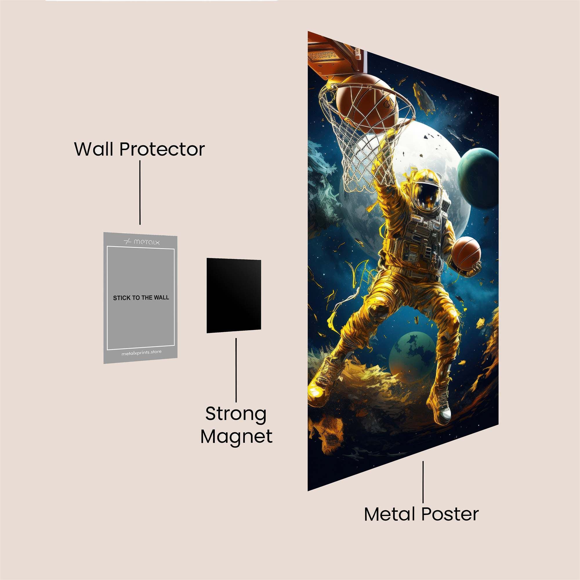 Astronaut Slam Safe Wall Magnetic / M