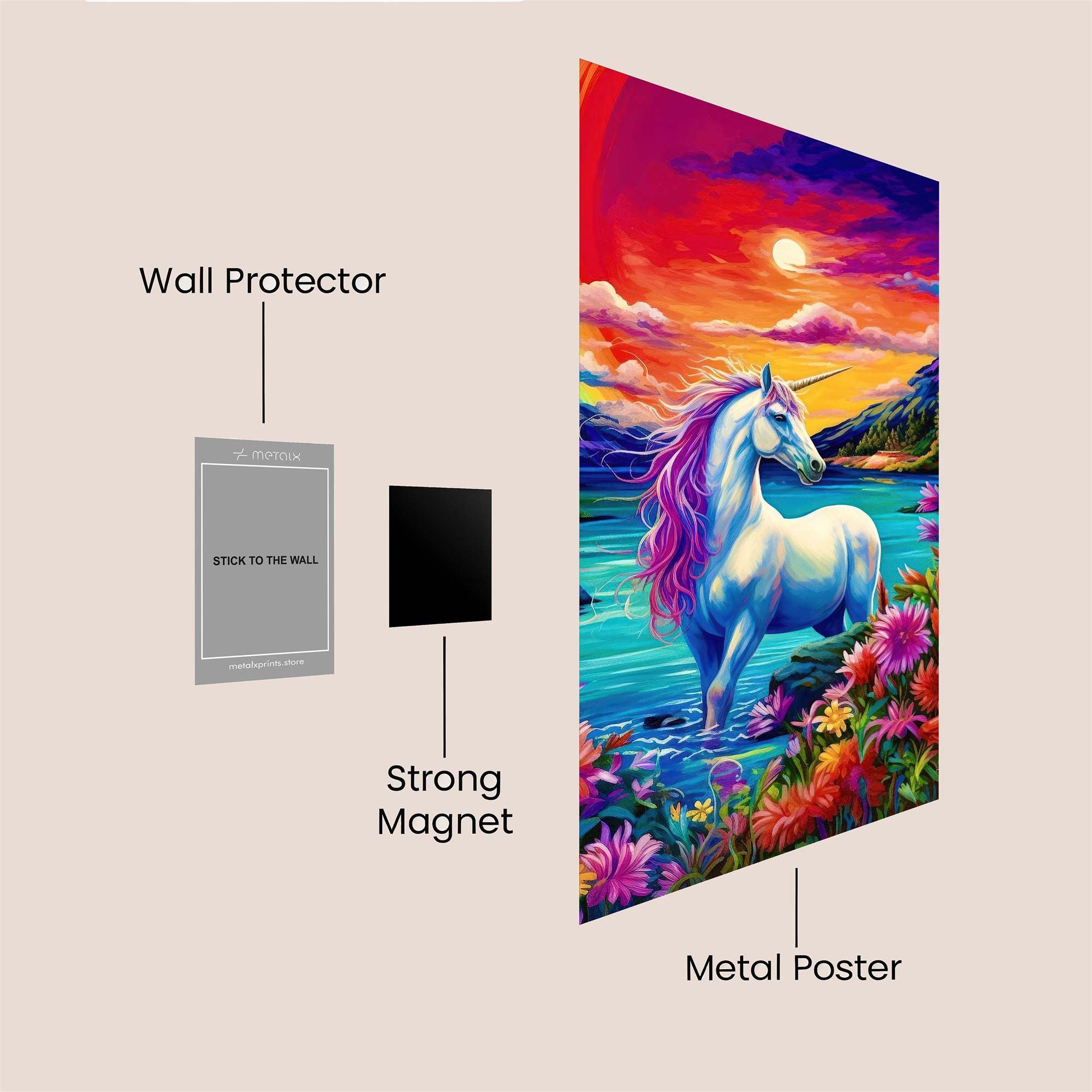 Unicorn Serenity Safe Wall Magnetic / M