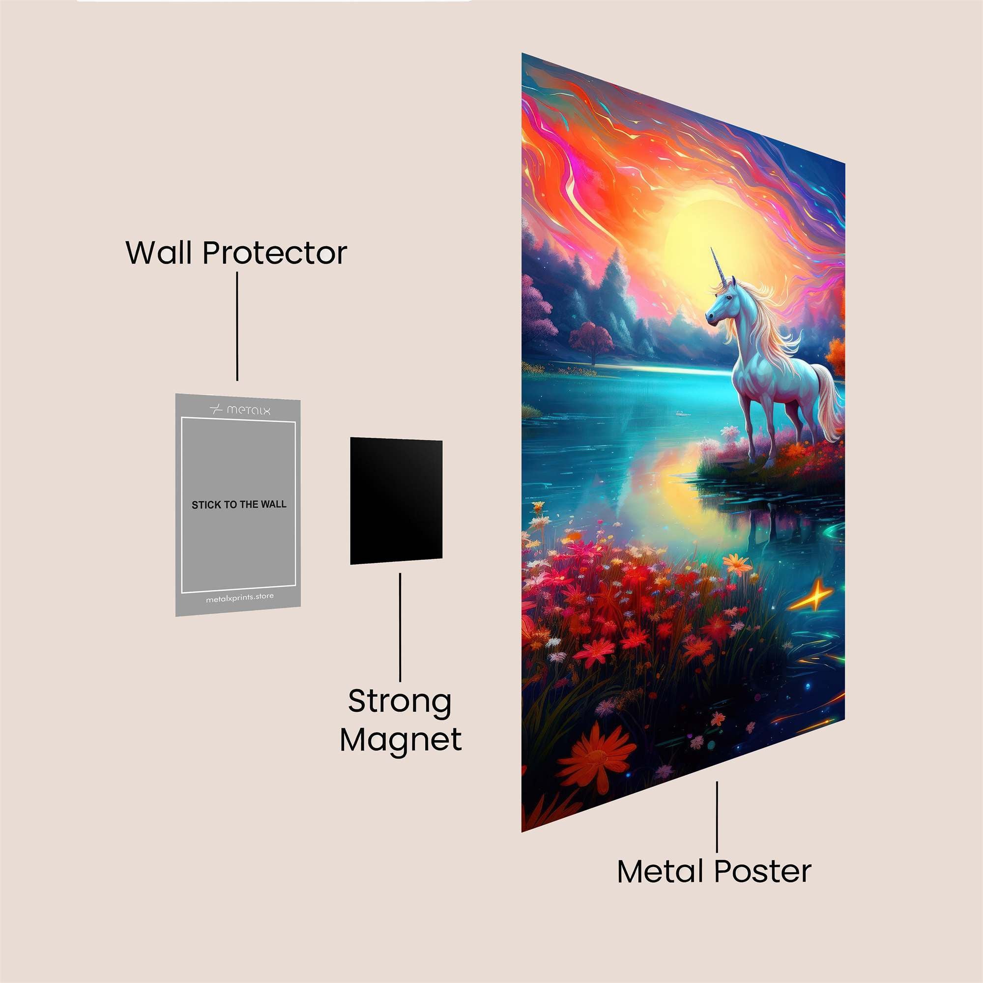 Unicorn Bliss Safe Wall Magnetic / M