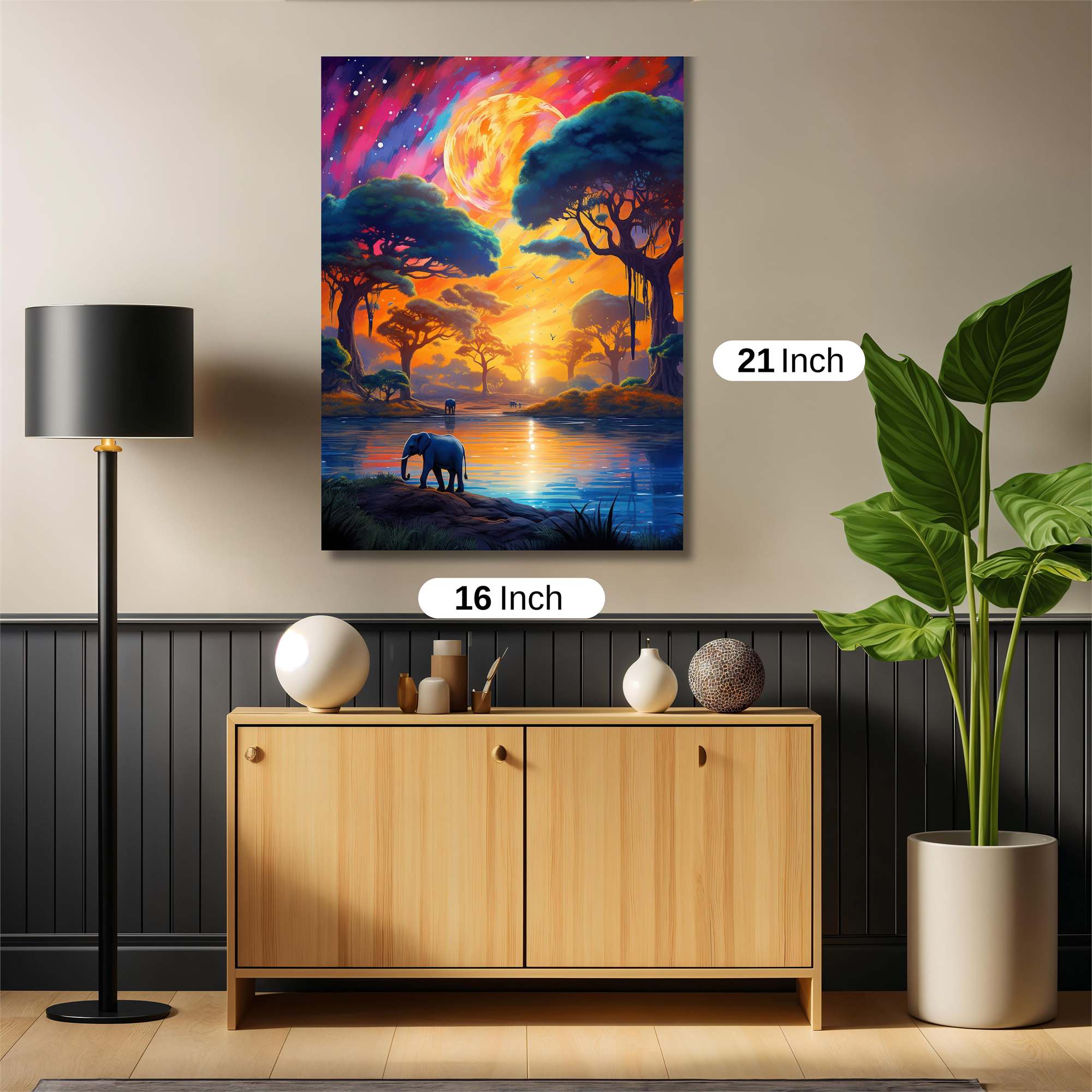 Elephant Dreamscape Safe Wall Magnetic / M