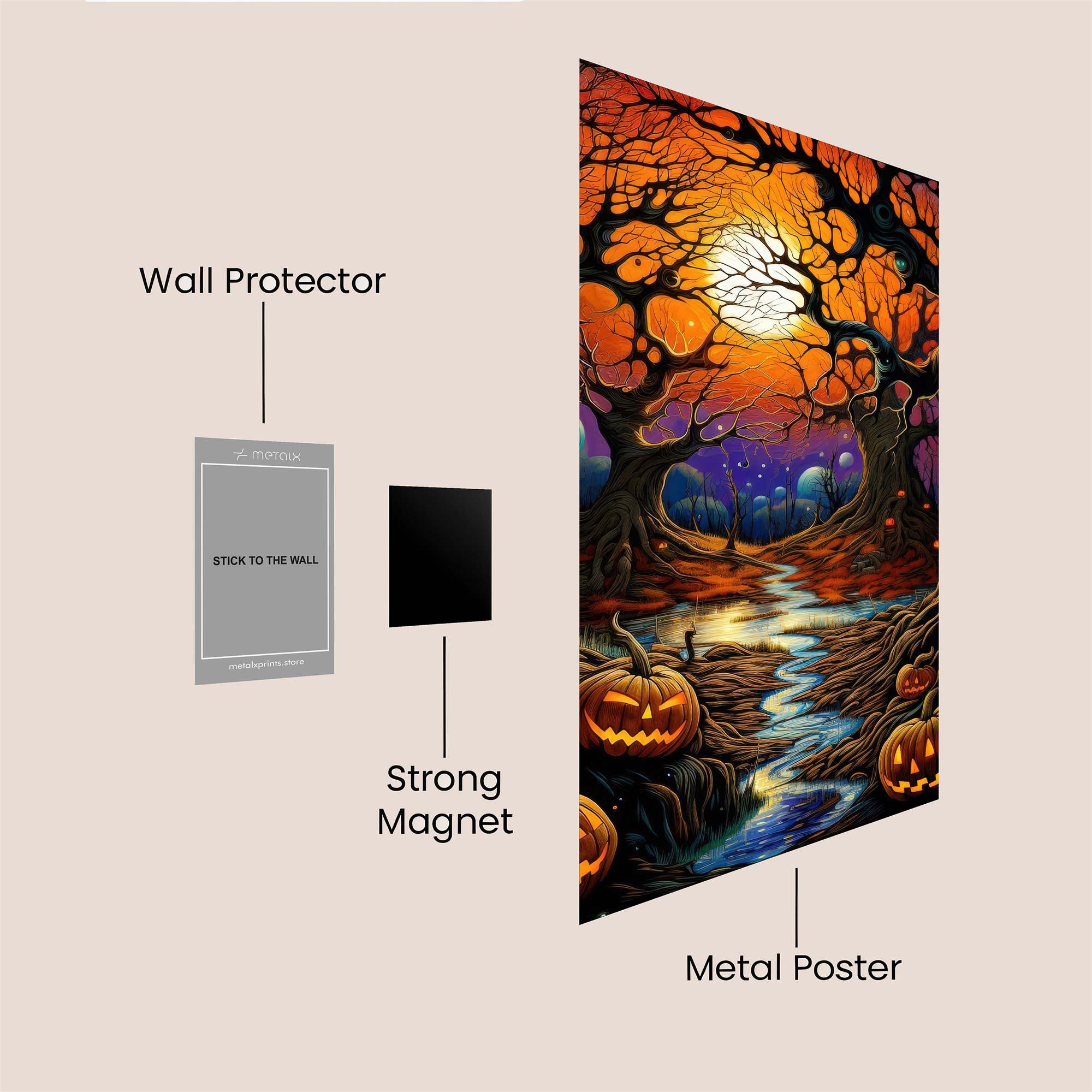 Pumpkin Enchantment Safe Wall Magnetic / M