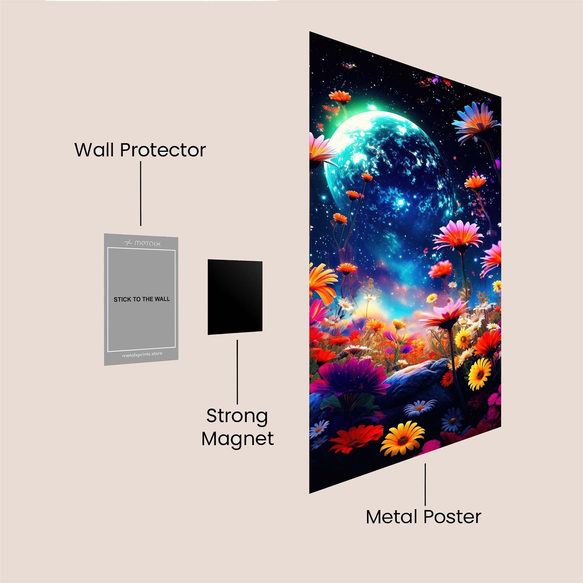 Cosmic Bloom Safe Wall Magnetic / M