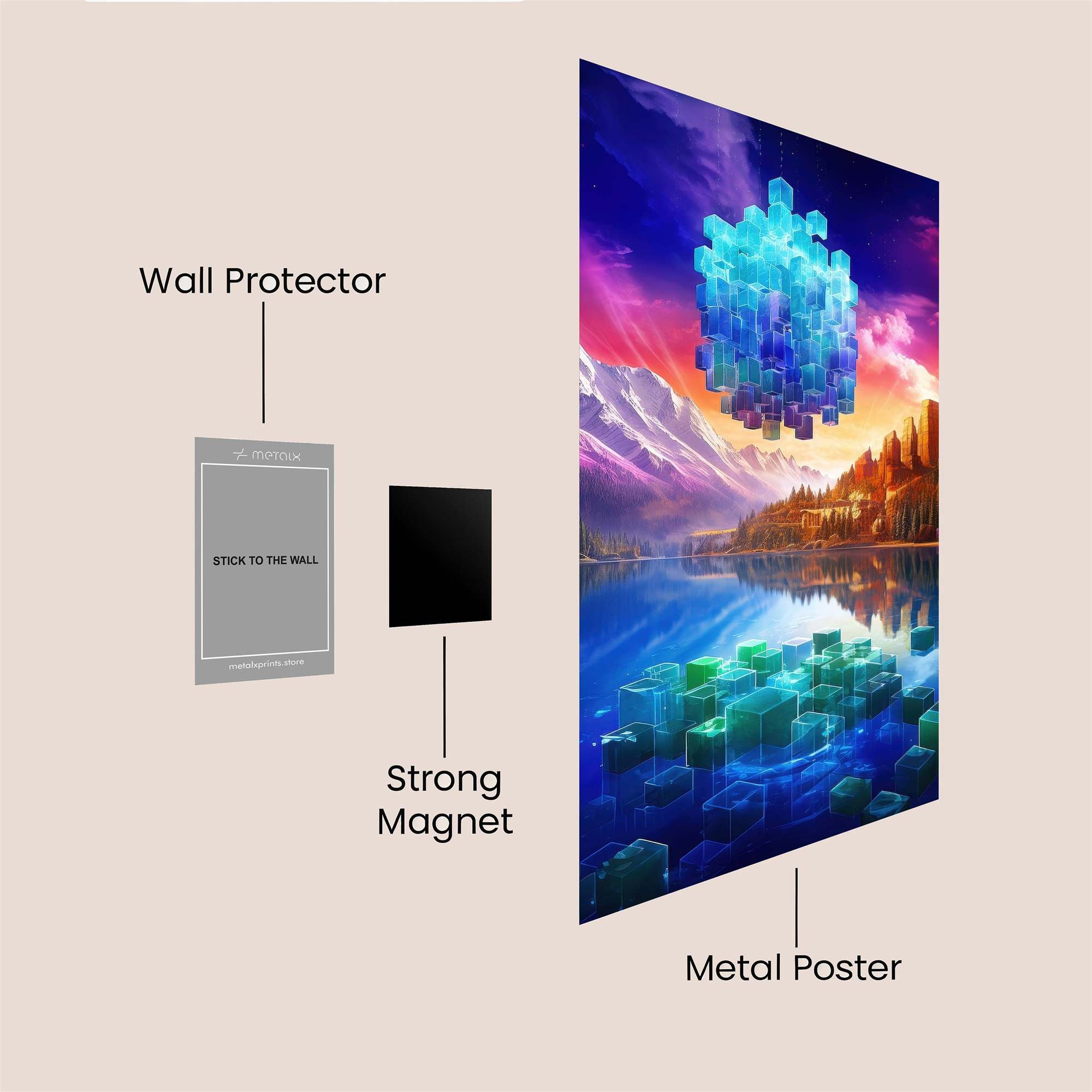 Crystal Serenity Safe Wall Magnetic / M