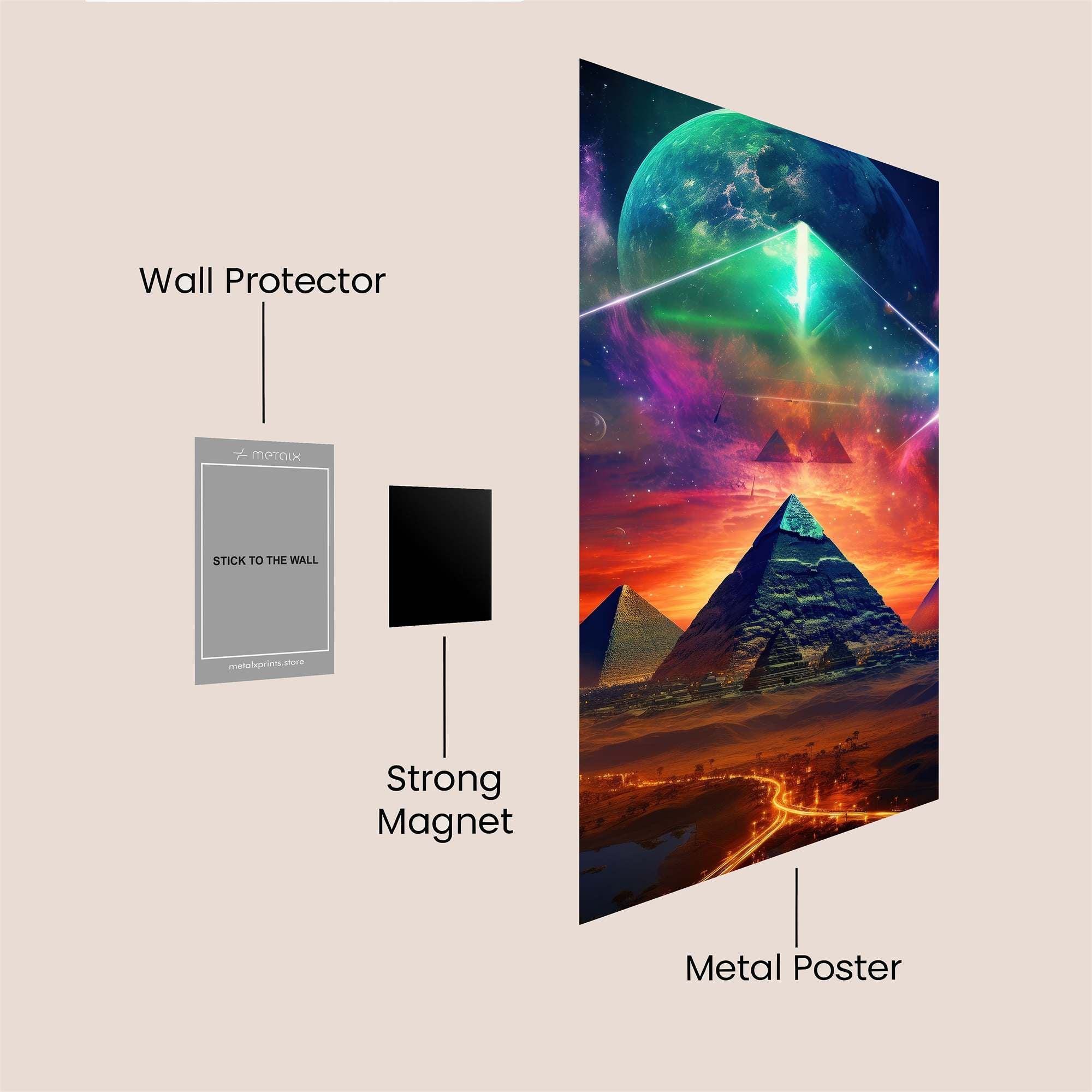 Pyramidic Radiance Safe Wall Magnetic / M