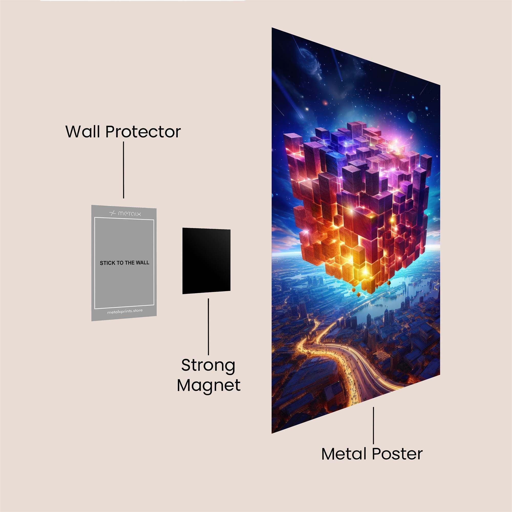 Cube Radiance Safe Wall Magnetic / M