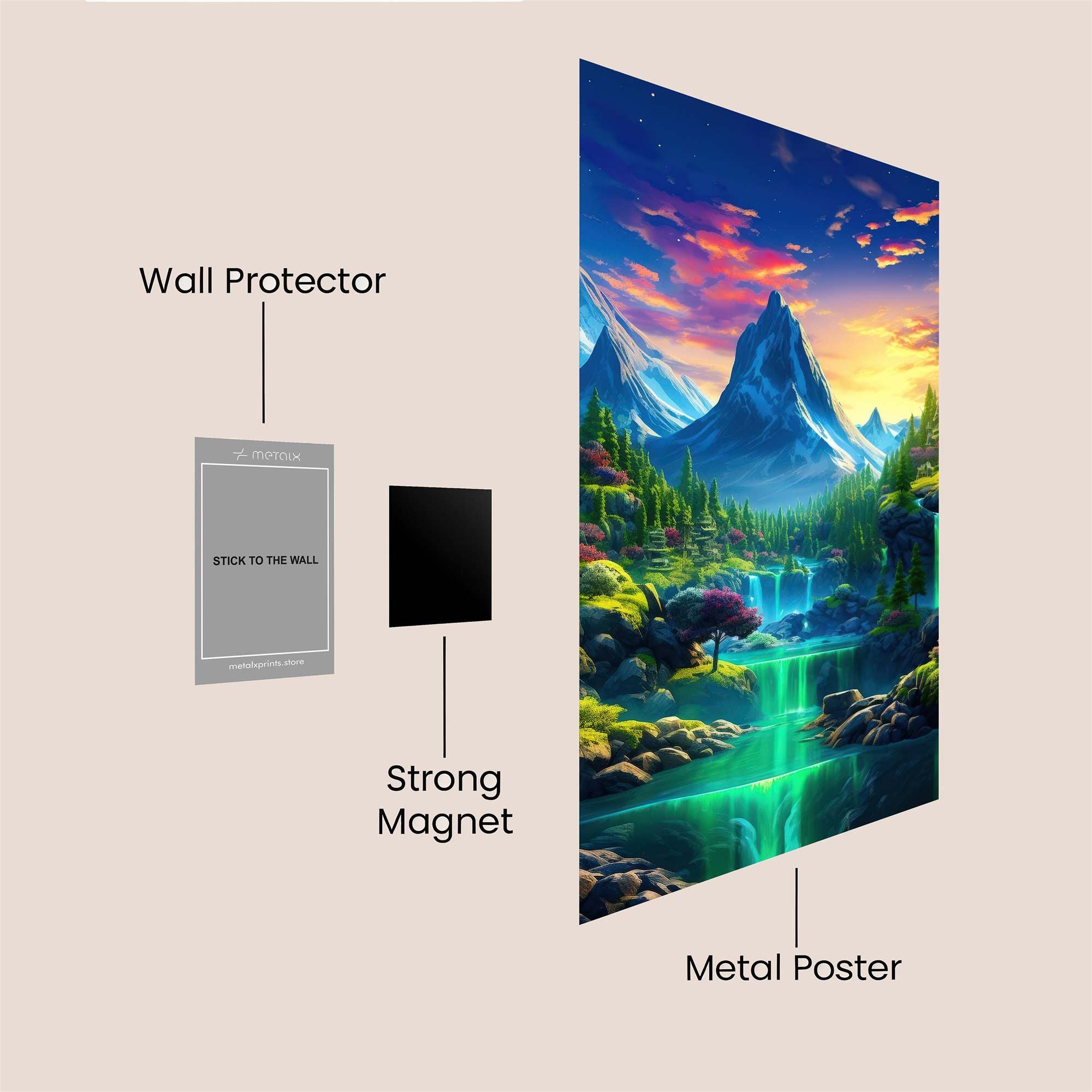 Mountain Serenity Safe Wall Magnetic / M