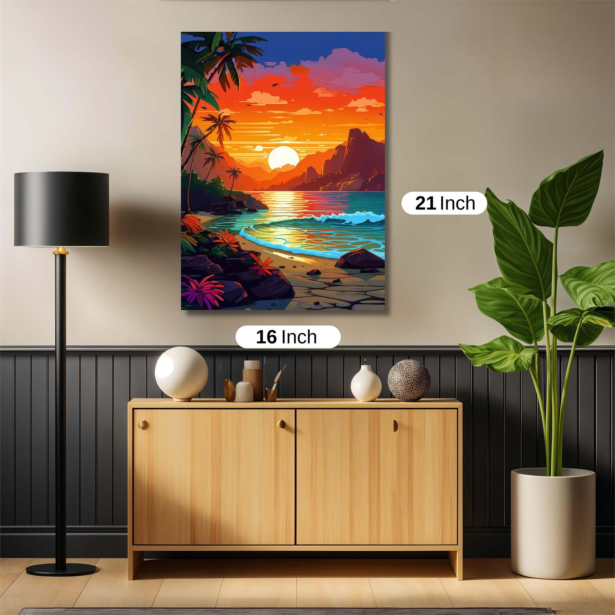 Tropical Tranquility Safe Wall Magnetic / M
