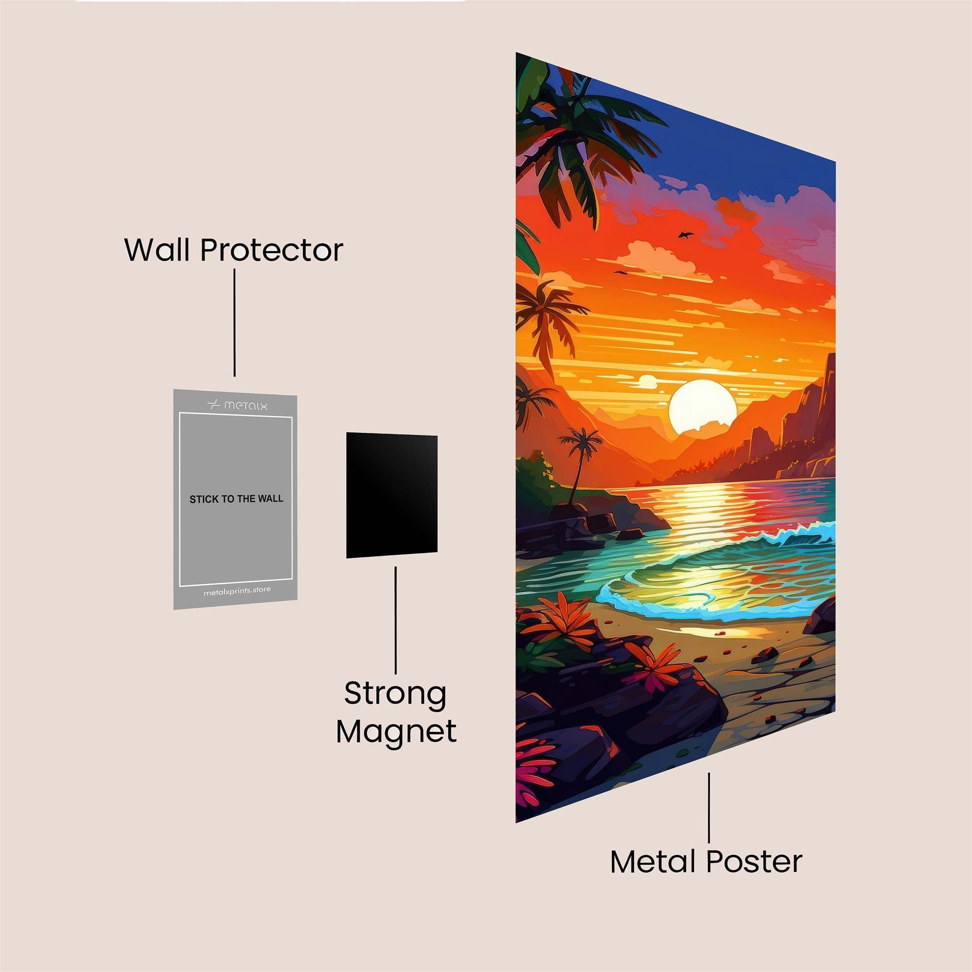 Tropical Tranquility Safe Wall Magnetic / M