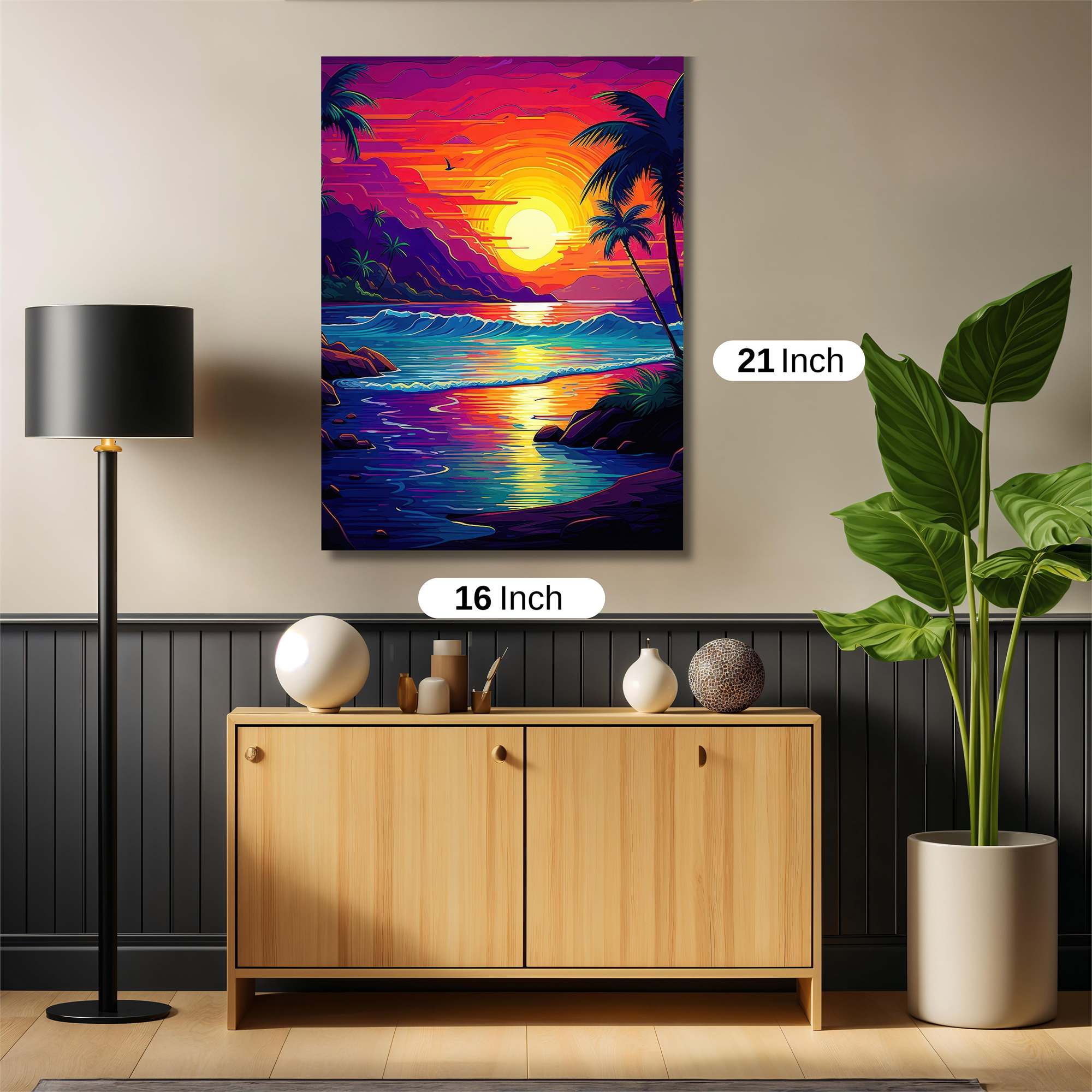 Sunset Serenity Safe Wall Magnetic / M