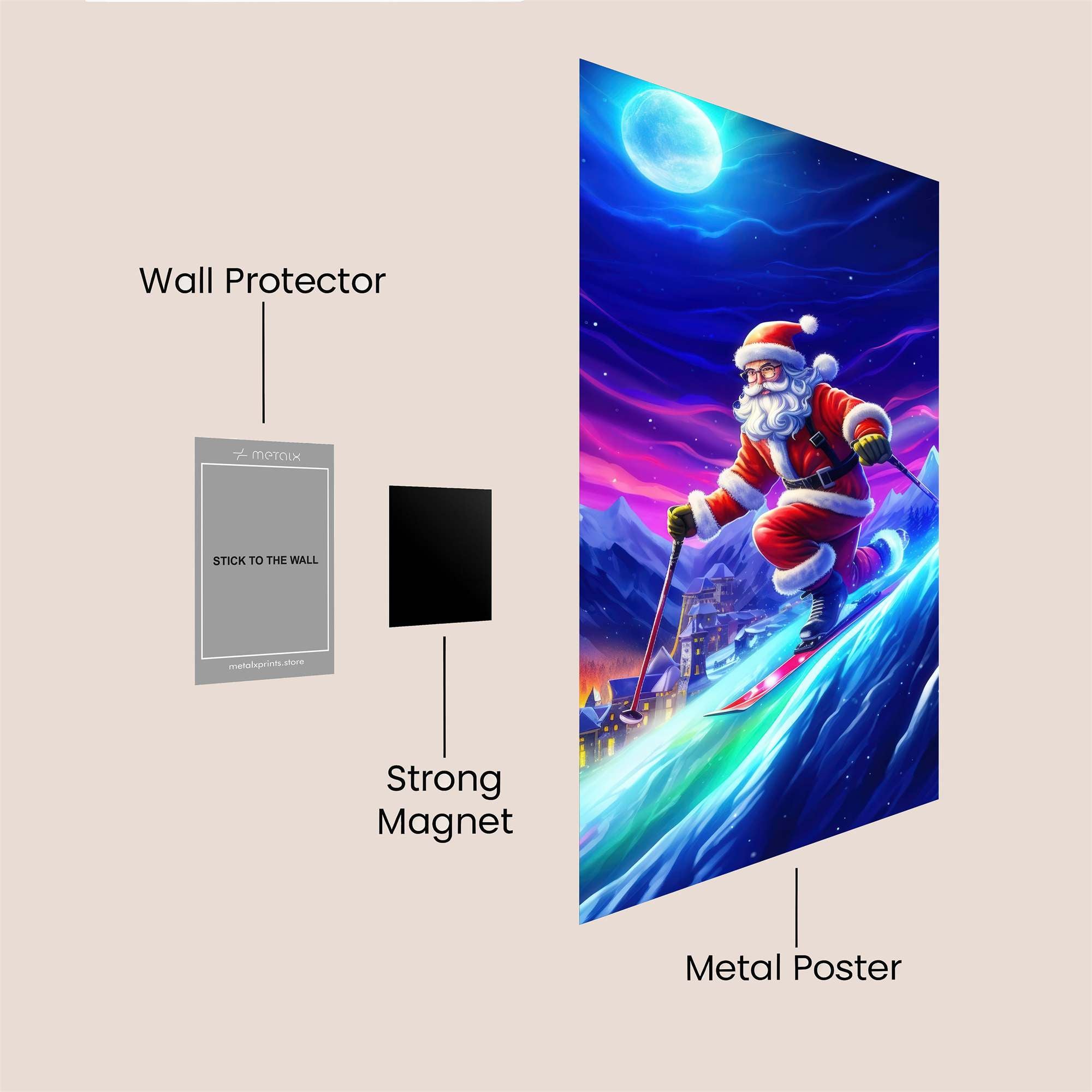 Santa Glides Safe Wall Magnetic / M